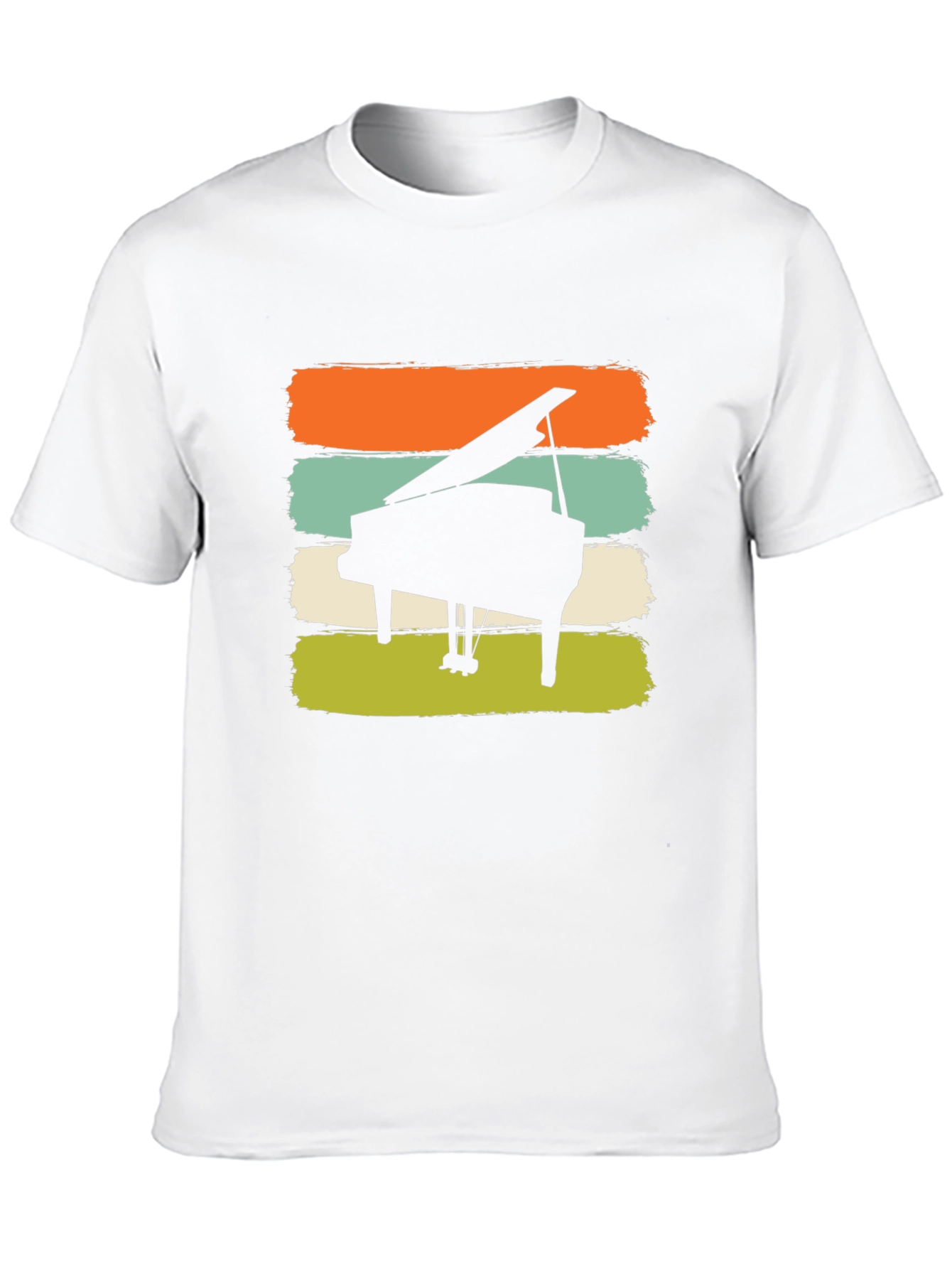 Retro Piano Graphic Tee - Music Lovers Shirt