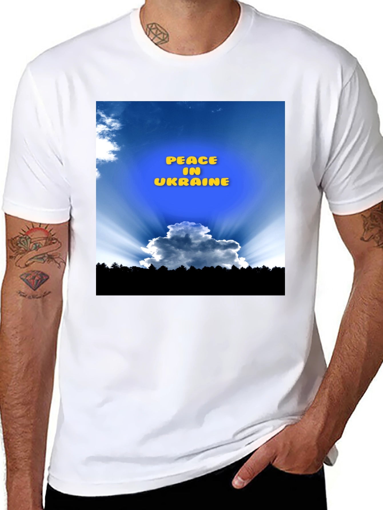 Peace in Ukraine Black T-Shirt