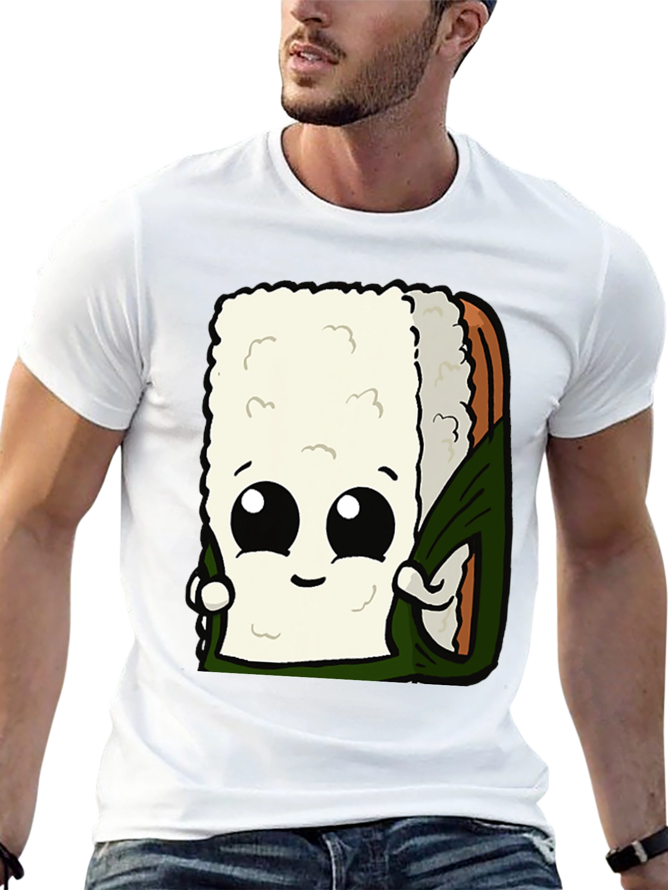Sushi Roll Graphic Tee - Funny Food Shirt