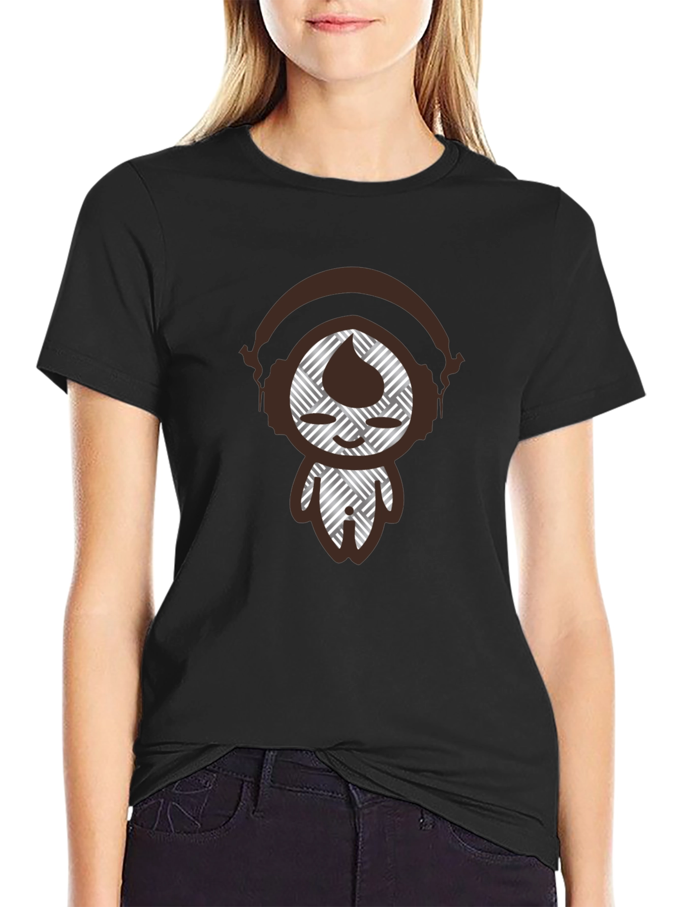 Abstract DJ Graphic Tee - Mens Black T-Shirt