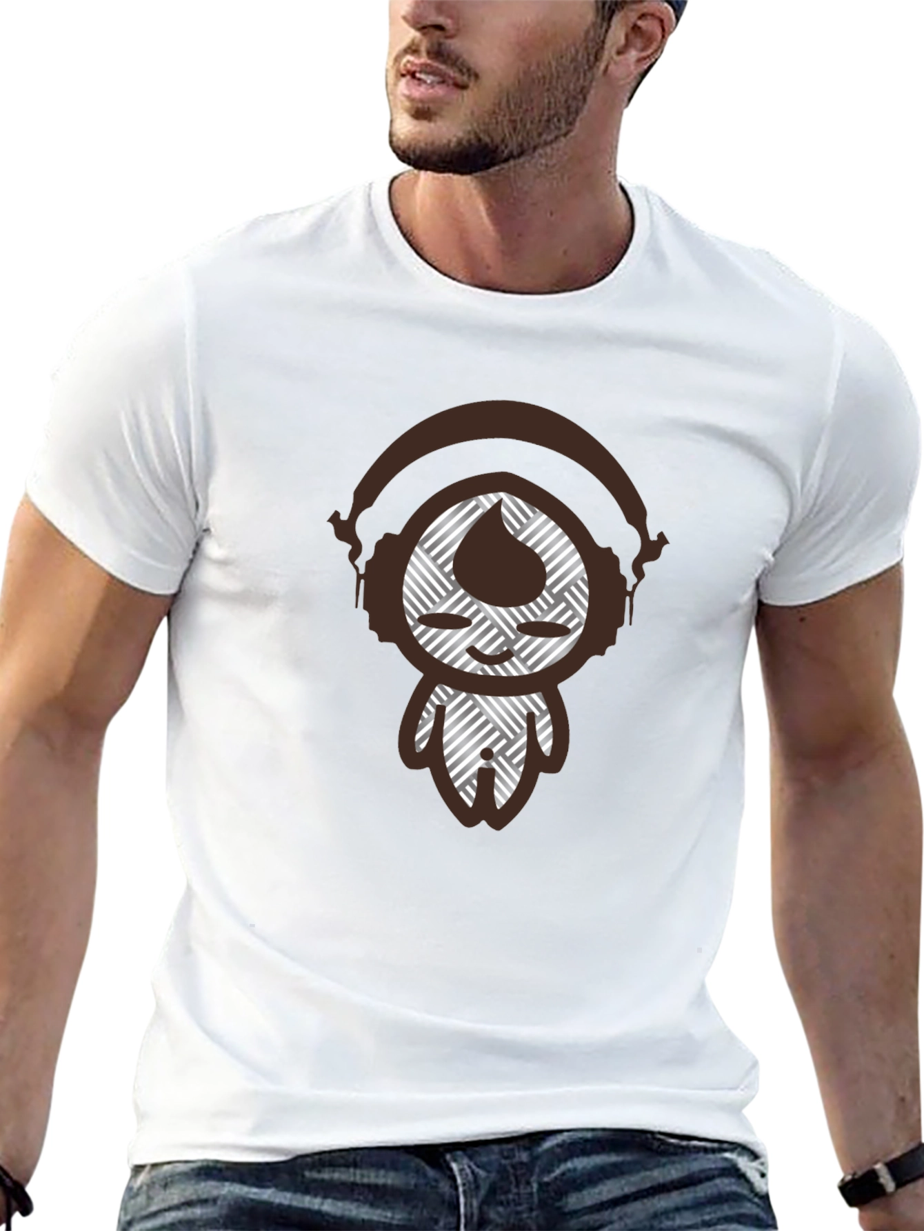 Abstract DJ Graphic Tee - Mens Black T-Shirt
