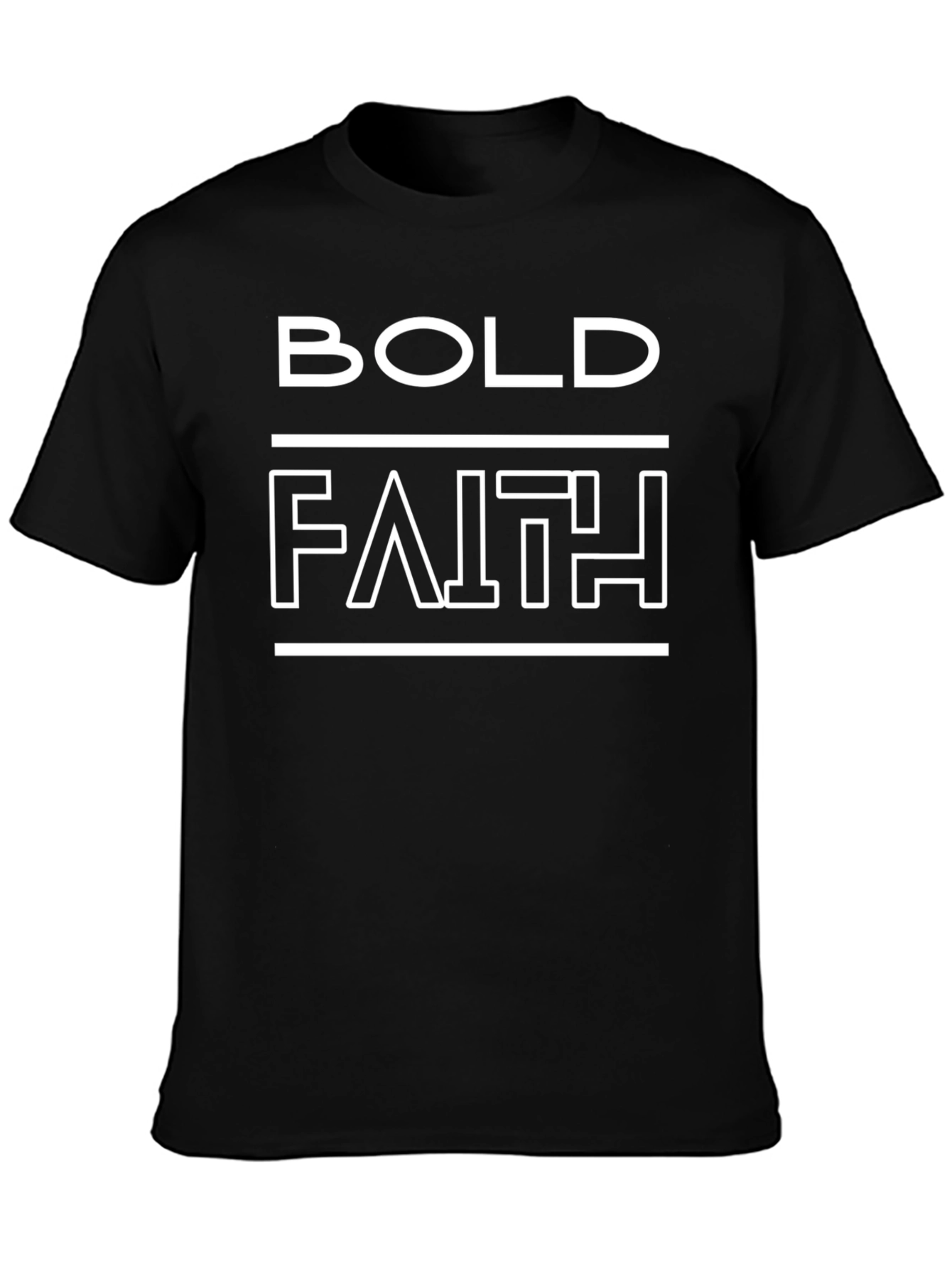 Bold Faith Graphic Tee - Black