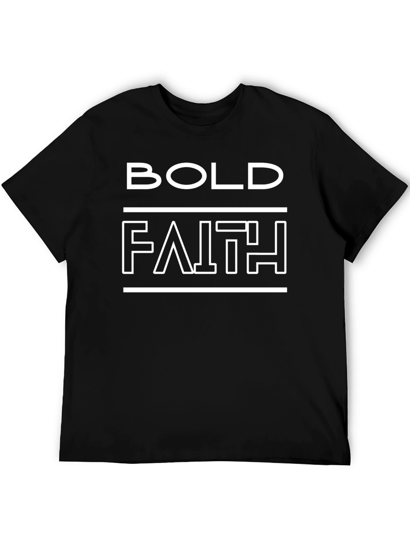 Bold Faith Graphic Tee - Black