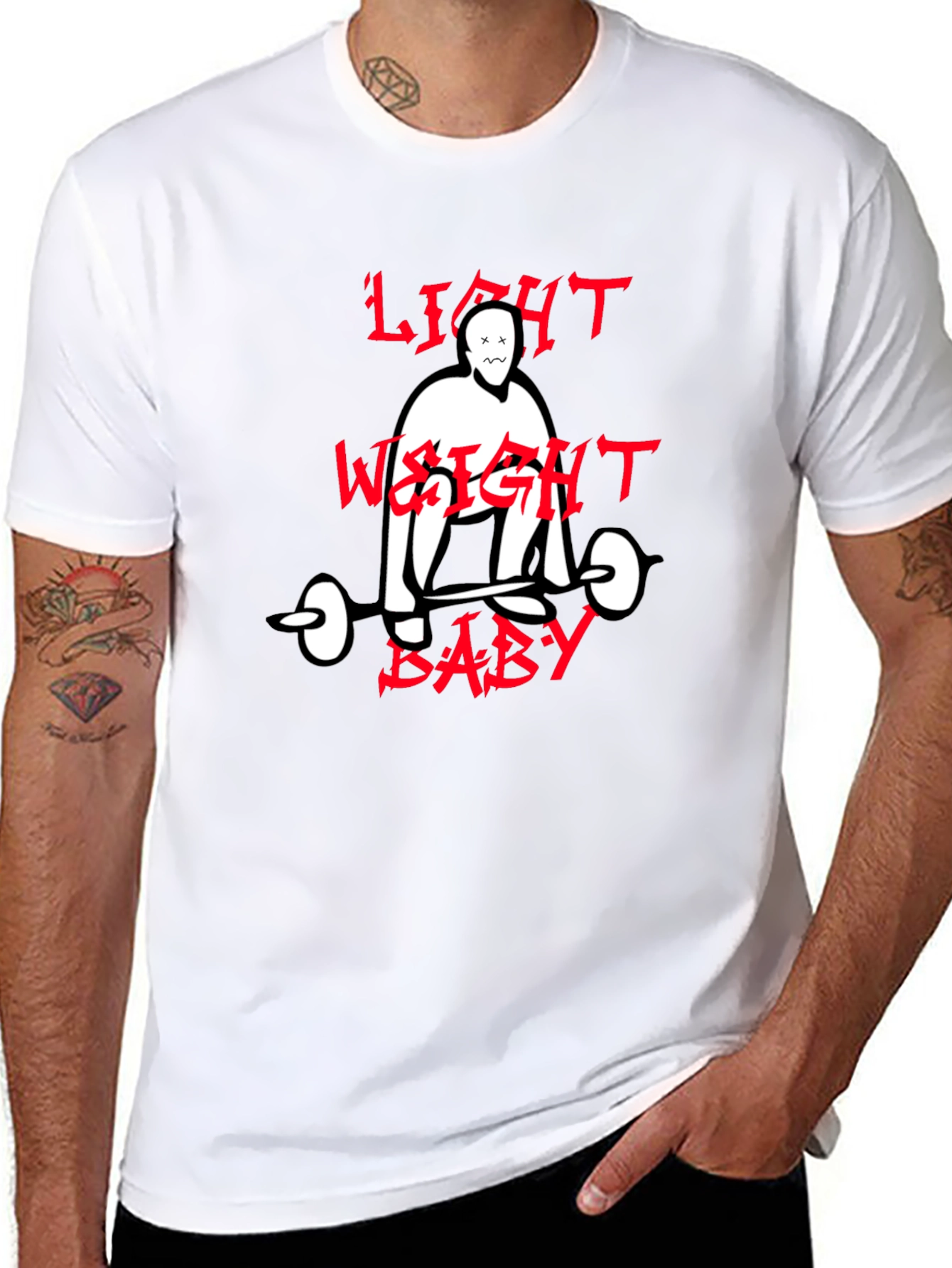 Light Weight Baby Graphic Tee - Black