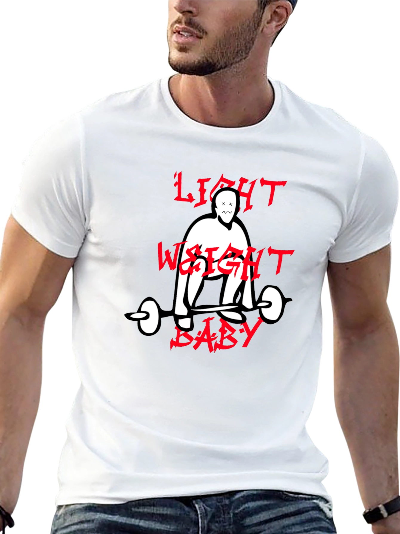 Light Weight Baby Graphic Tee - Black