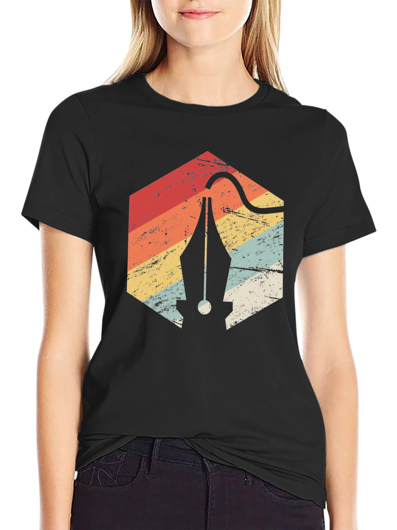 Retro Graphic Designer Pen T-Shirt