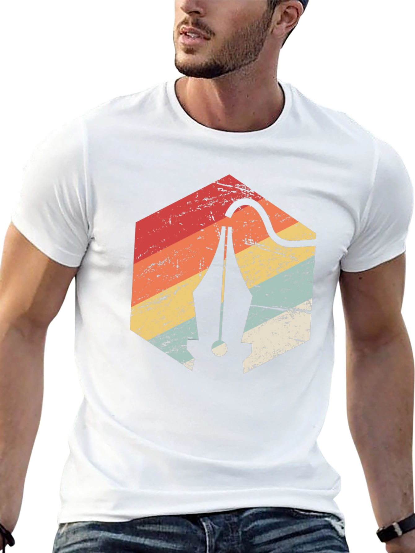 Retro Graphic Designer Pen T-Shirt