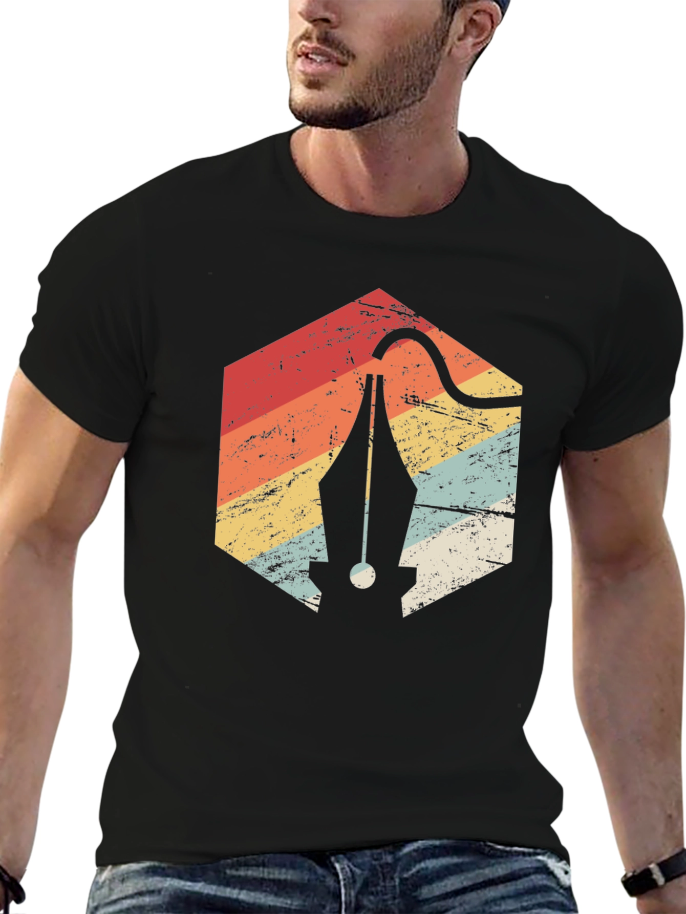 Retro Graphic Designer Pen T-Shirt