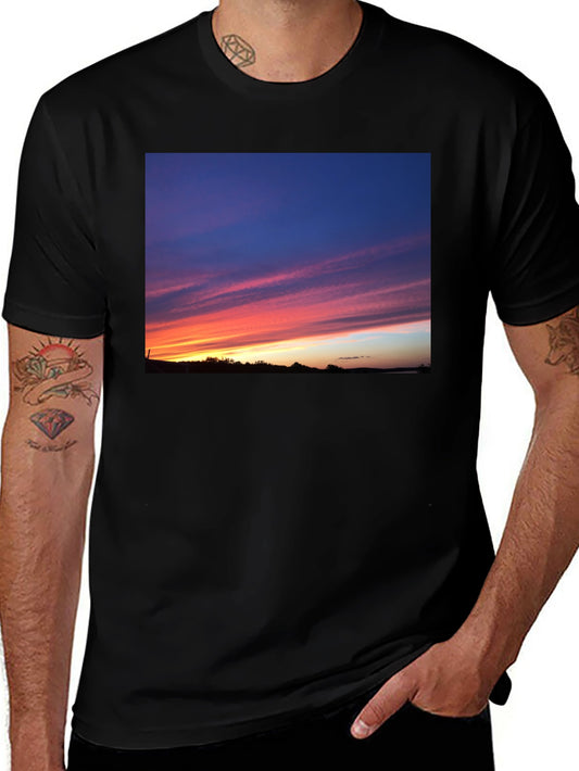 Sunset Sky Graphic Black T-Shirt