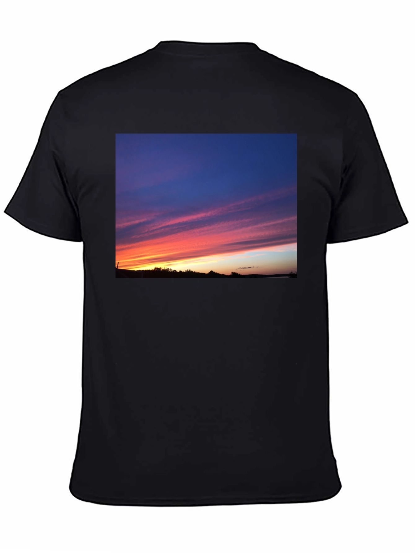 Sunset Sky Graphic Black T-Shirt