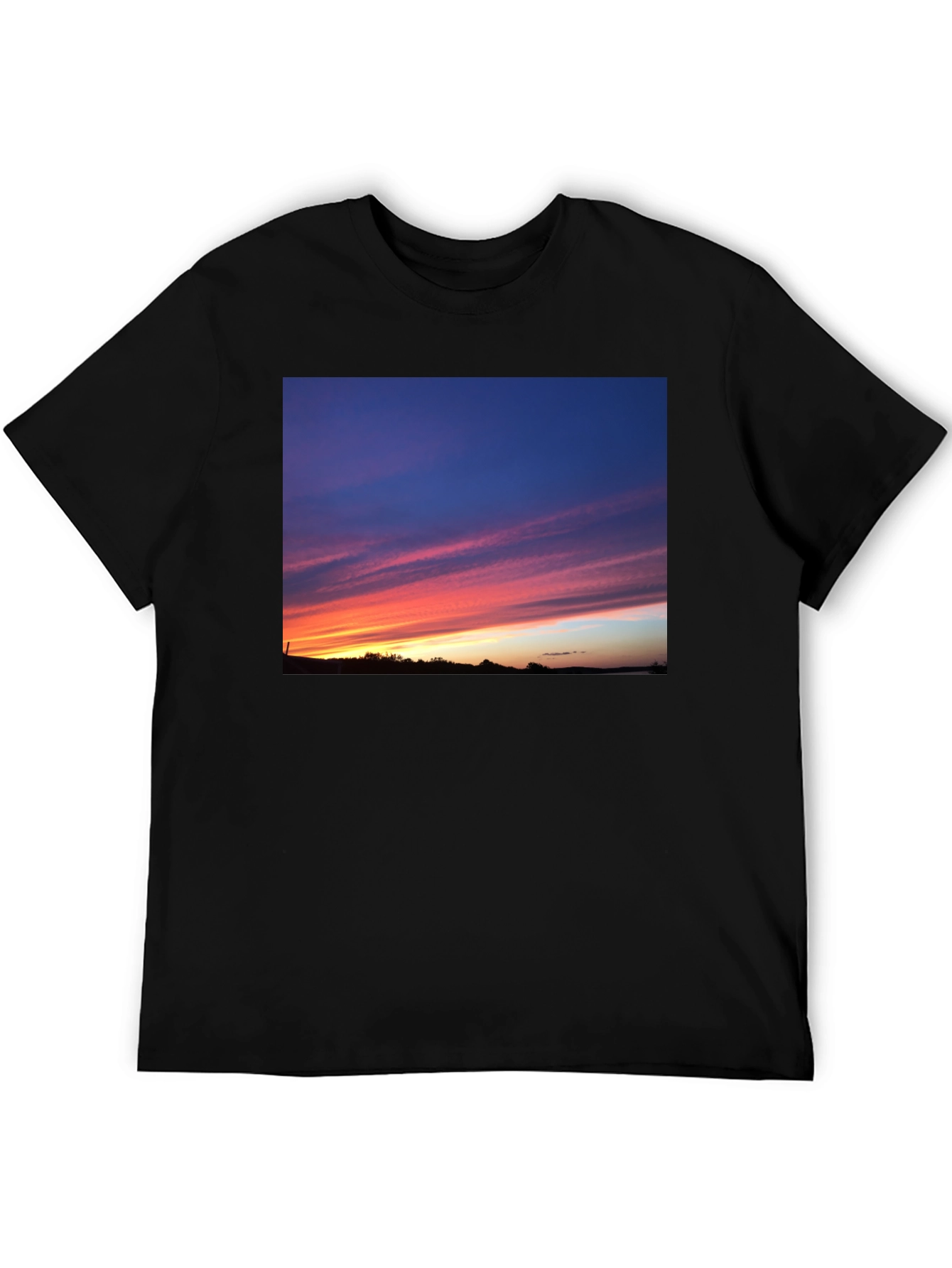Sunset Sky Graphic Black T-Shirt