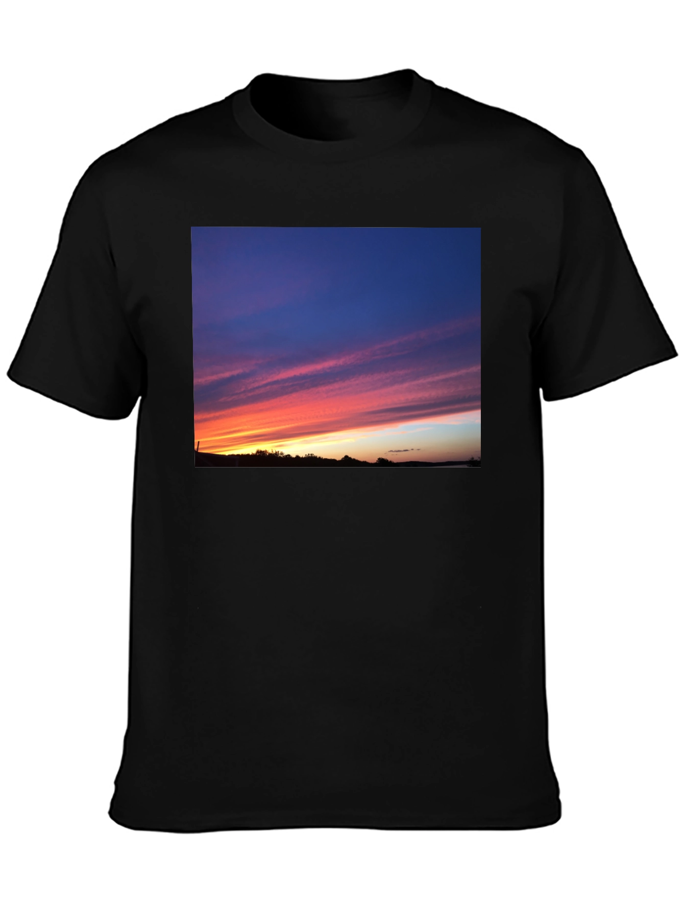 Sunset Sky Graphic Black T-Shirt