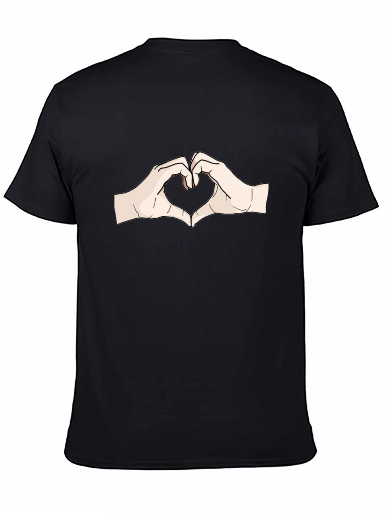 Heart Hands Graphic Tee - Soft Cotton Casual T-Shirt