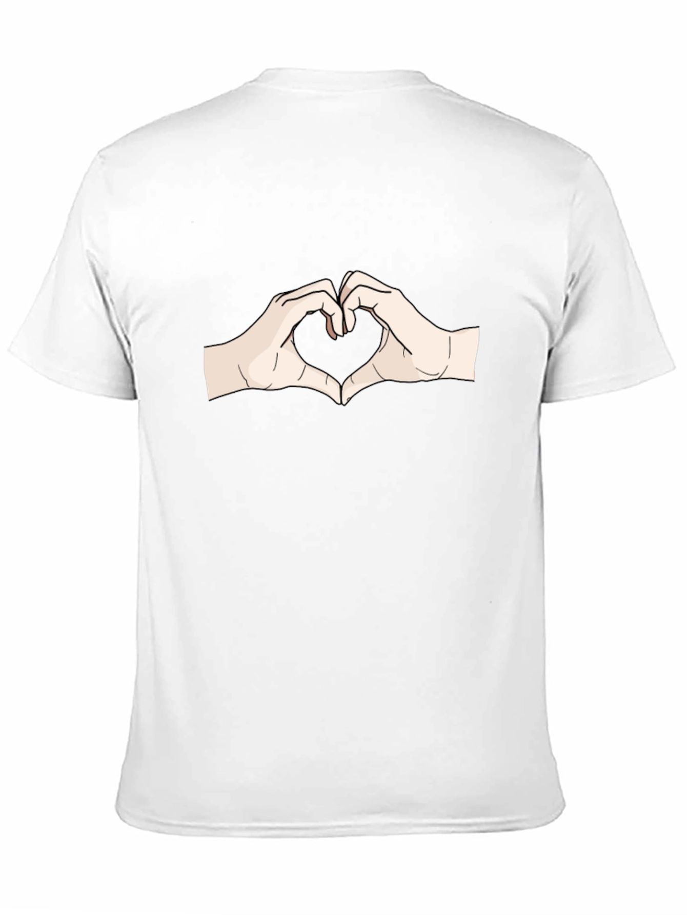 Heart Hands Graphic Tee - Soft Cotton Casual T-Shirt