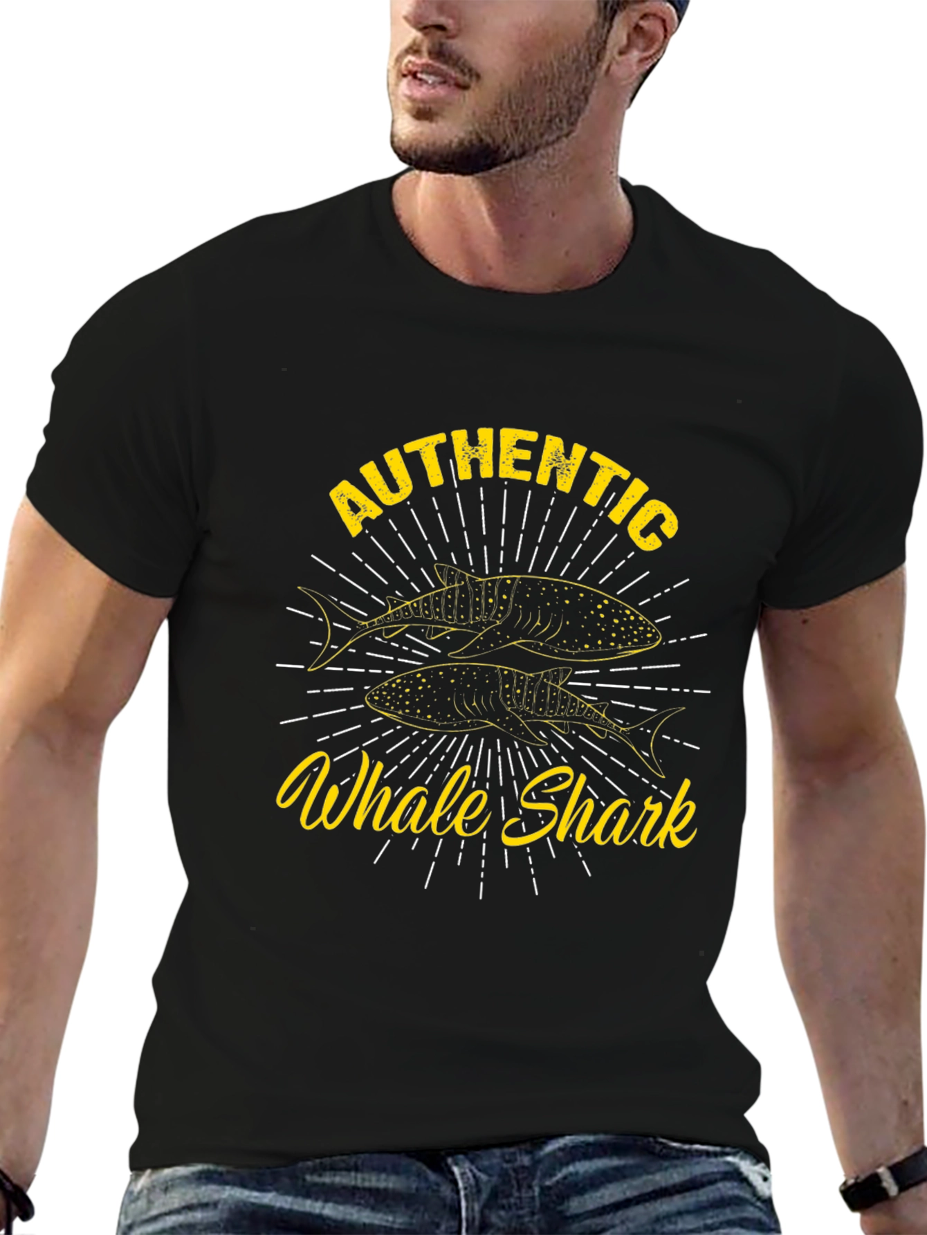 Authentic Whale Shark Graphic Tee - Black