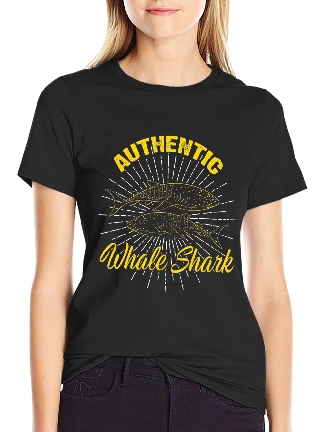 Authentic Whale Shark Graphic Tee - Black