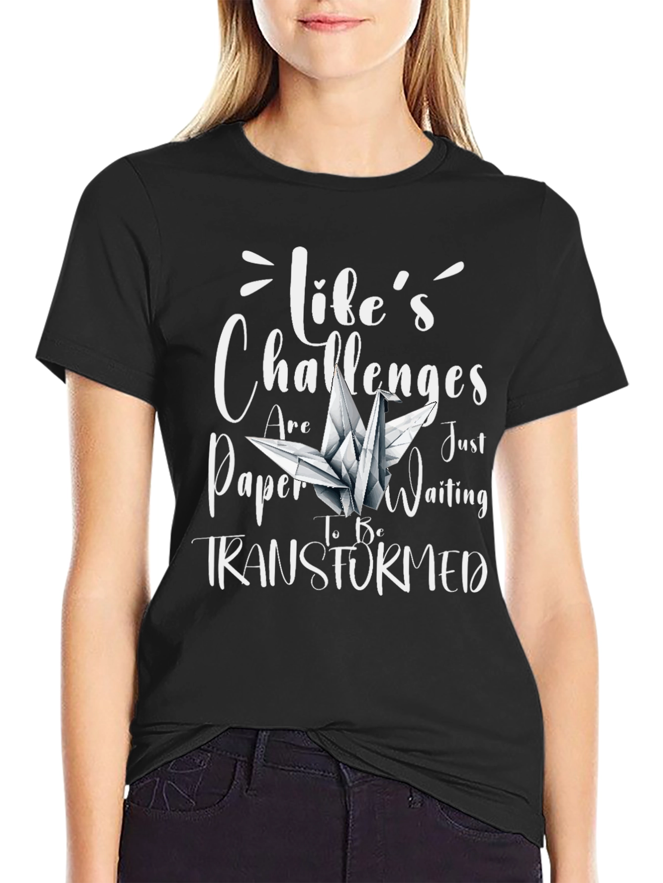 Lifes Challenges Paper Crane T-Shirt