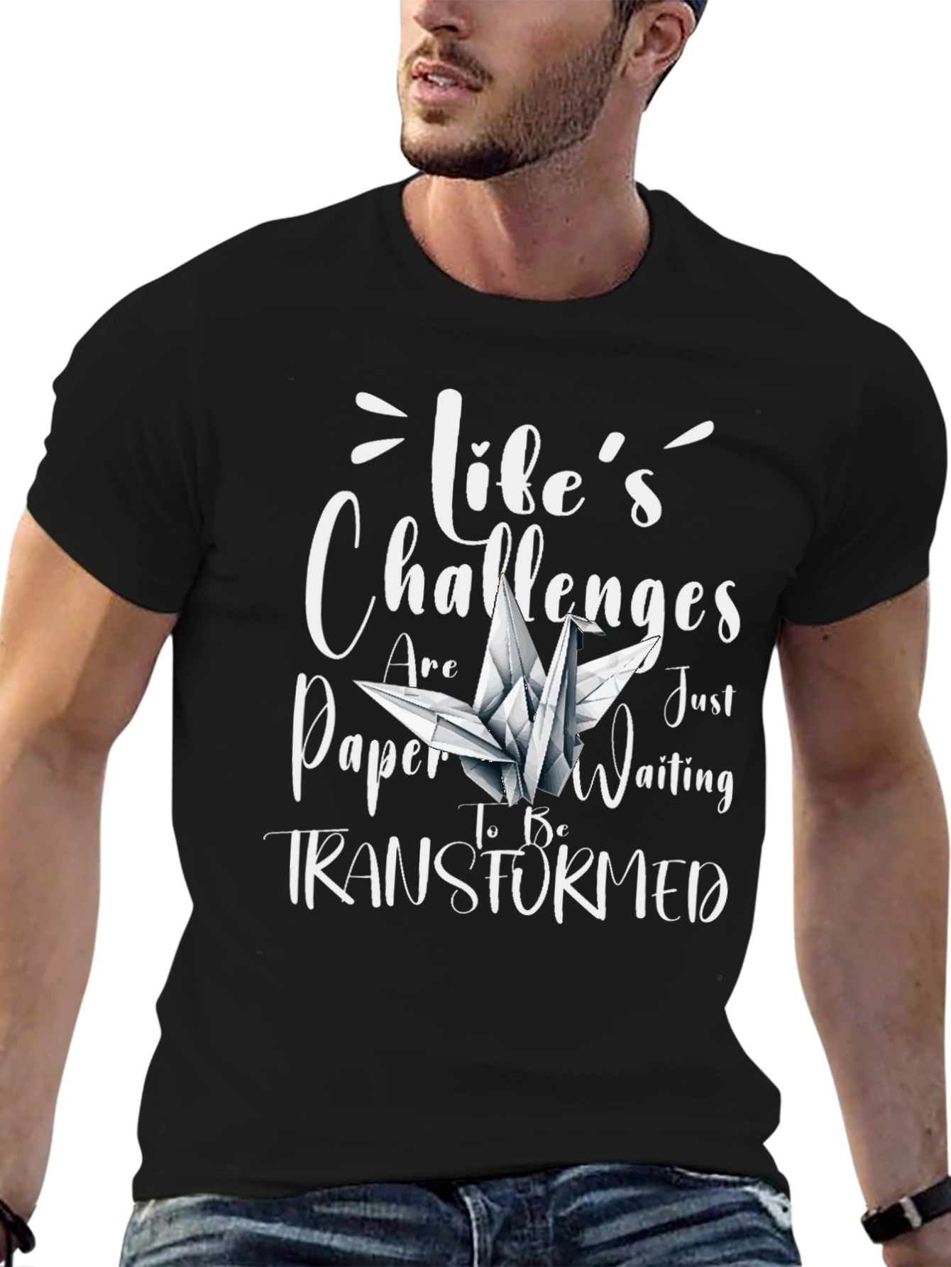 Lifes Challenges Paper Crane T-Shirt