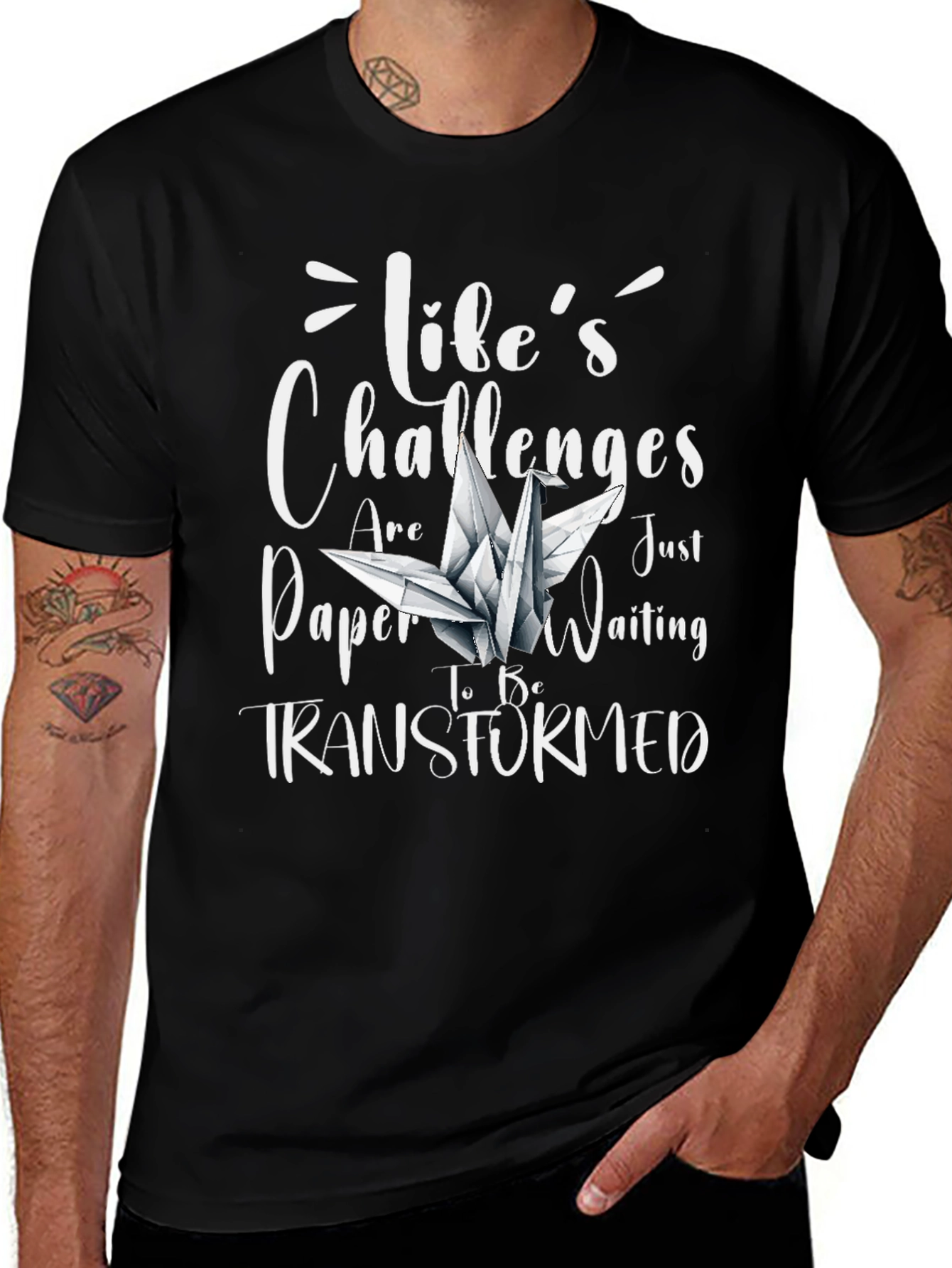 Lifes Challenges Paper Crane T-Shirt