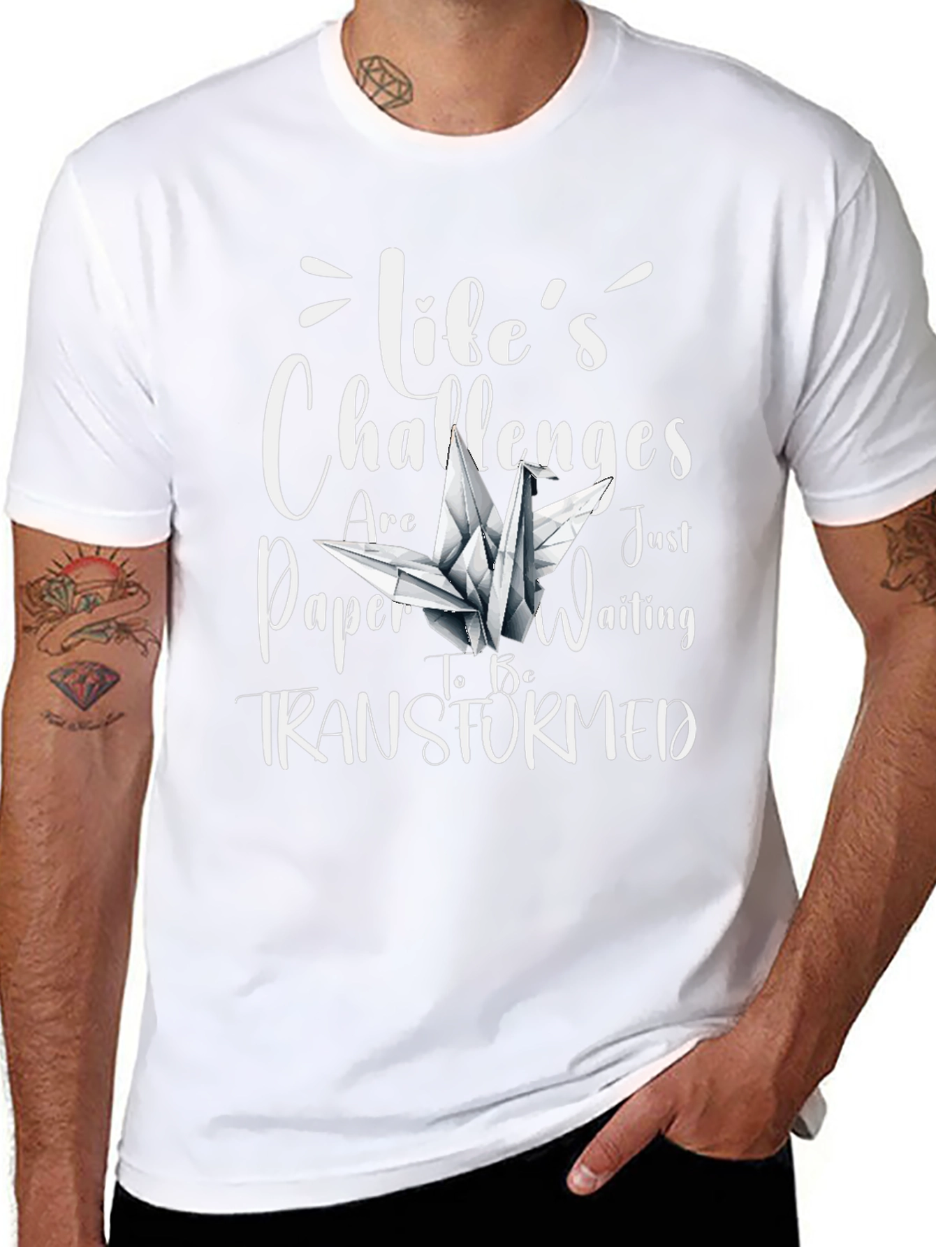 Lifes Challenges Paper Crane T-Shirt