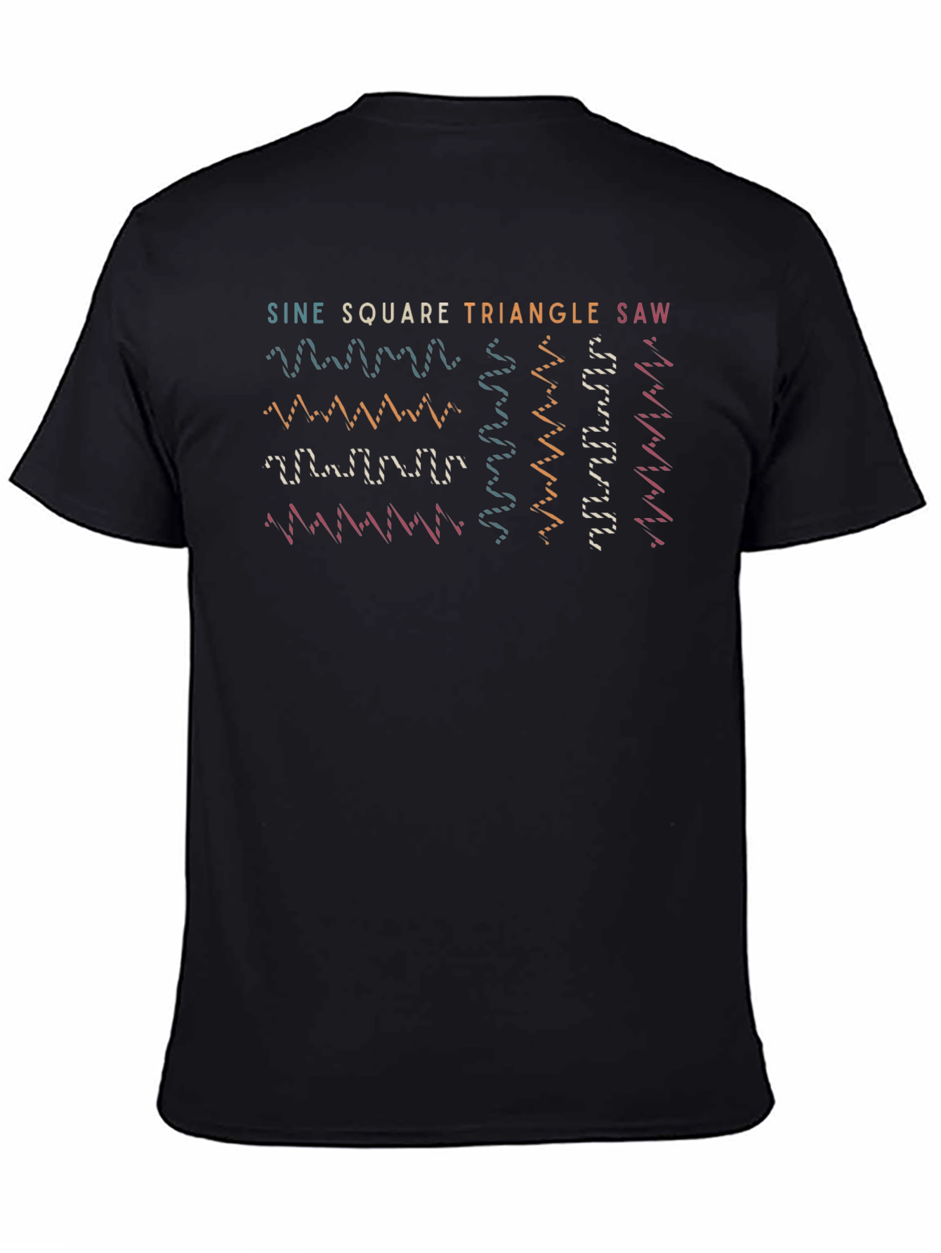 Sine Square Triangle Saw Waveform Graphic Tee