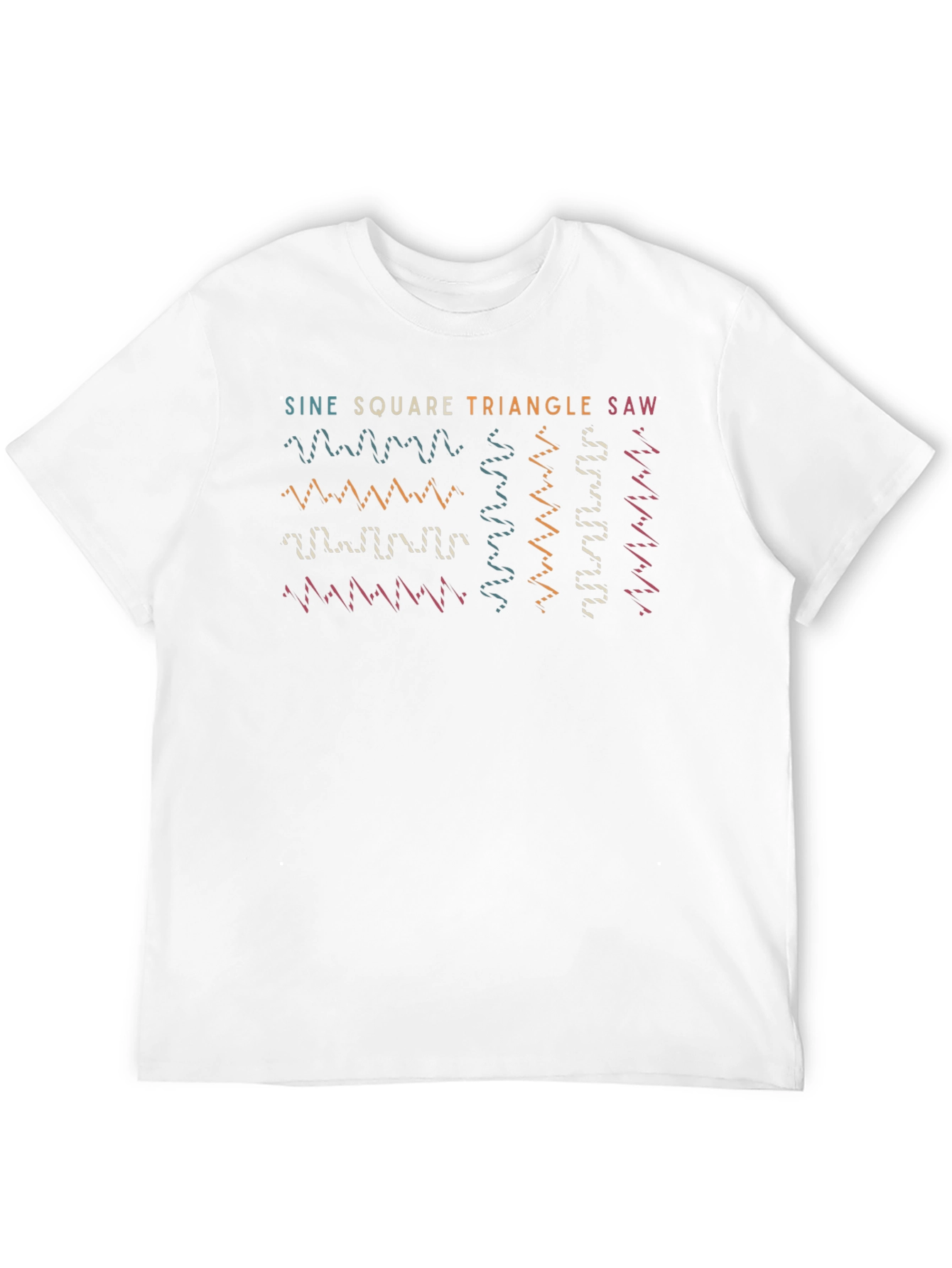 Sine Square Triangle Saw Waveform Graphic Tee