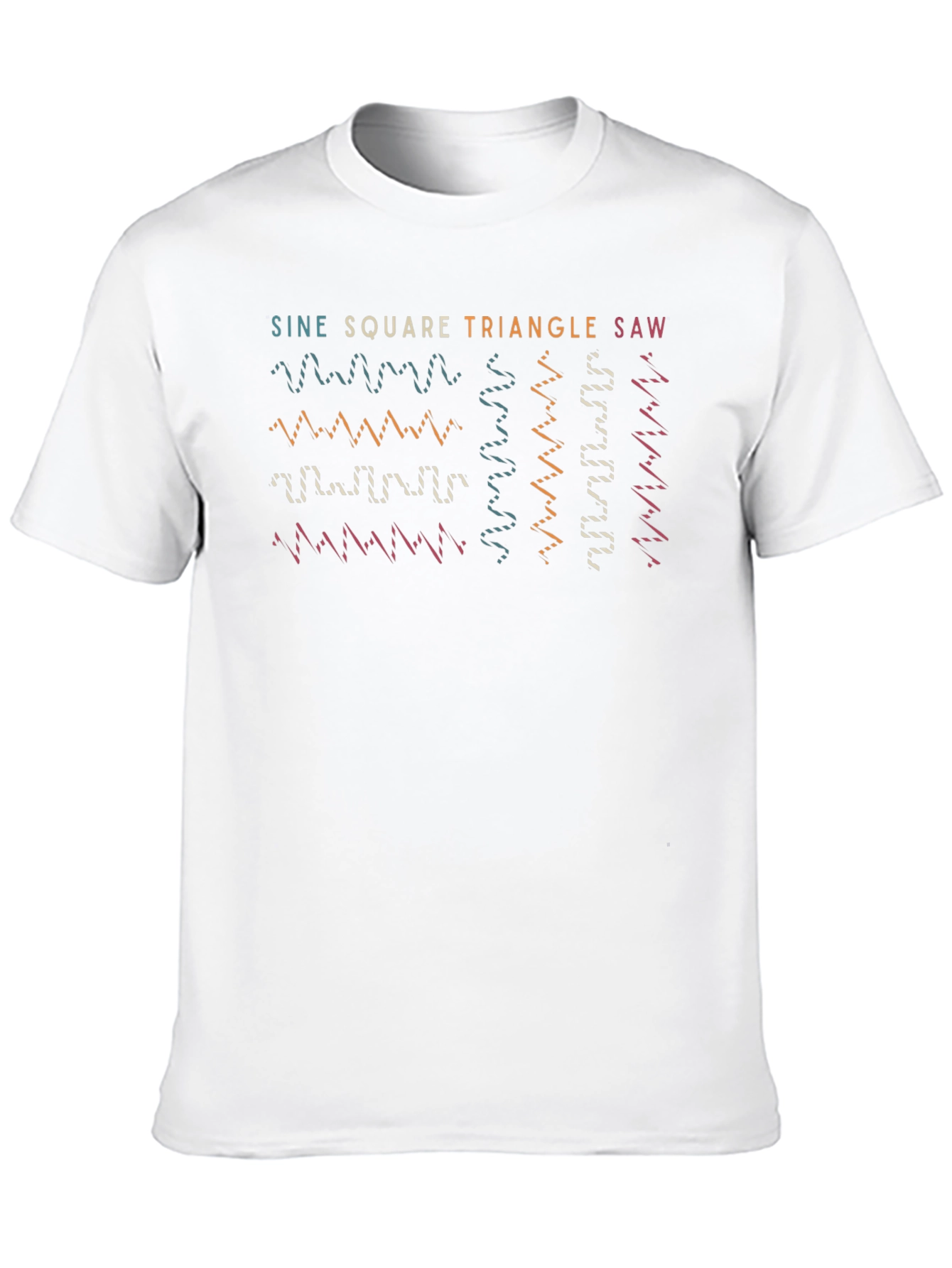 Sine Square Triangle Saw Waveform Graphic Tee