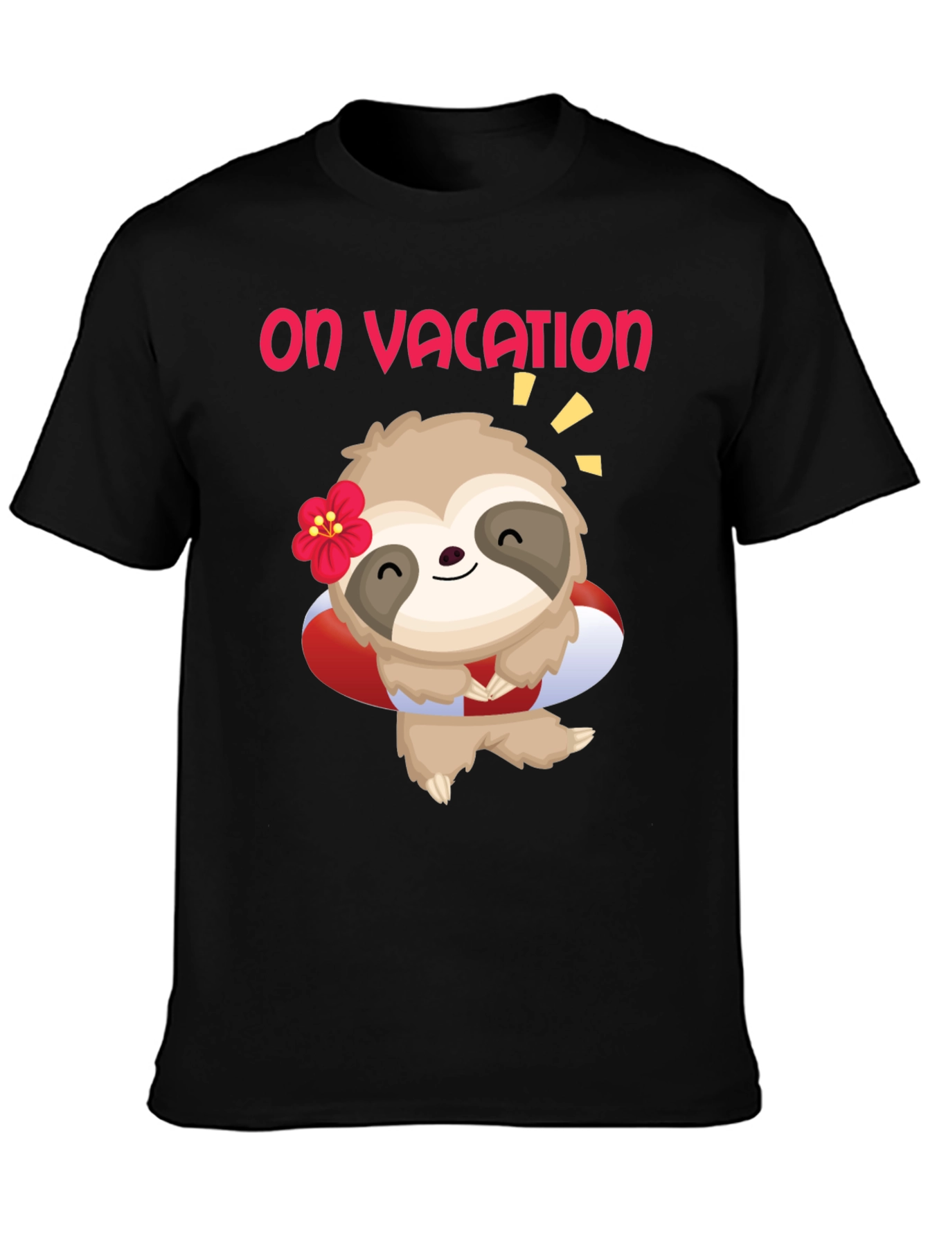 Vacation Sloth T-Shirt: Relaxed Holiday Vibes
