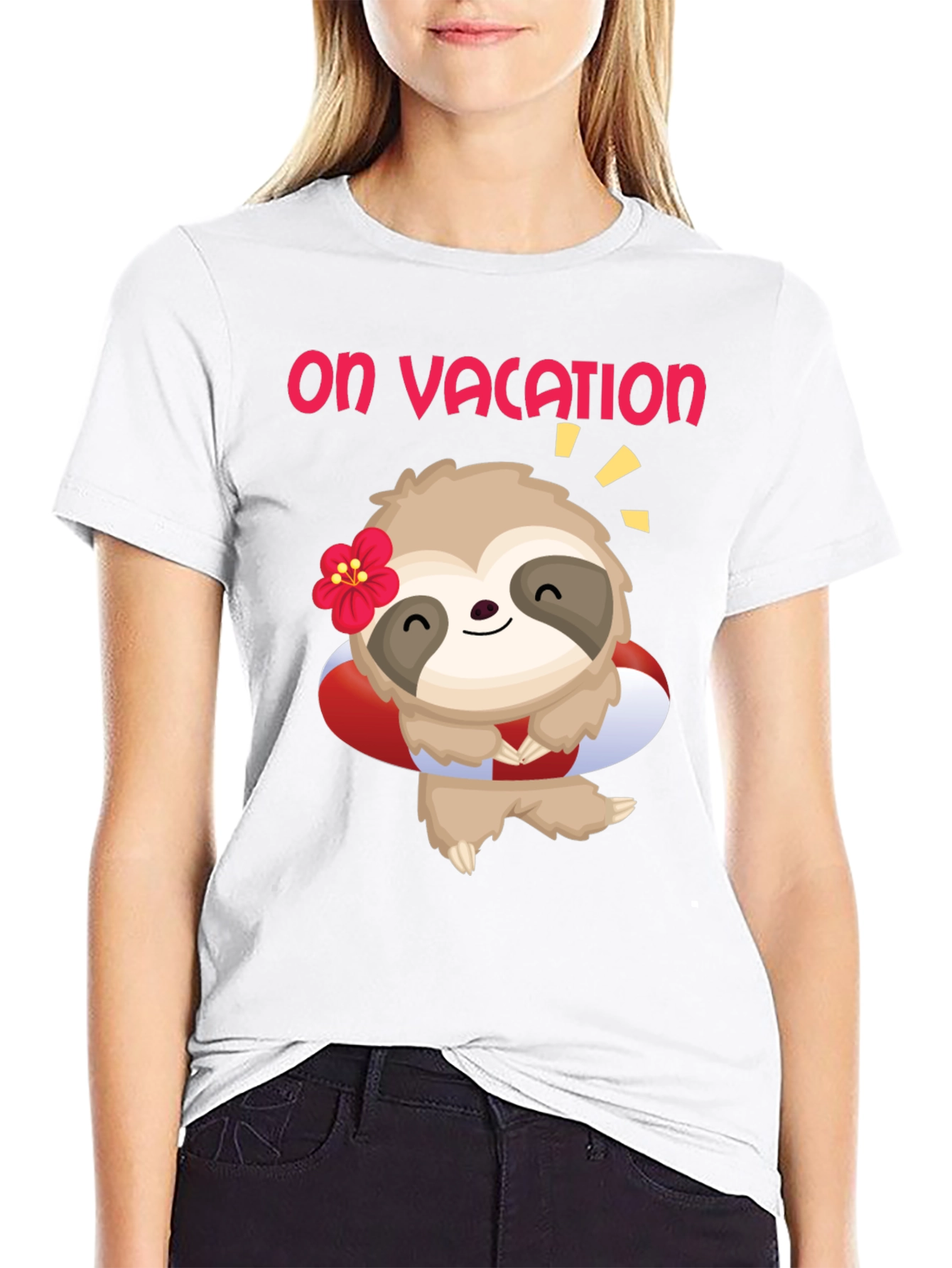 Vacation Sloth T-Shirt: Relaxed Holiday Vibes