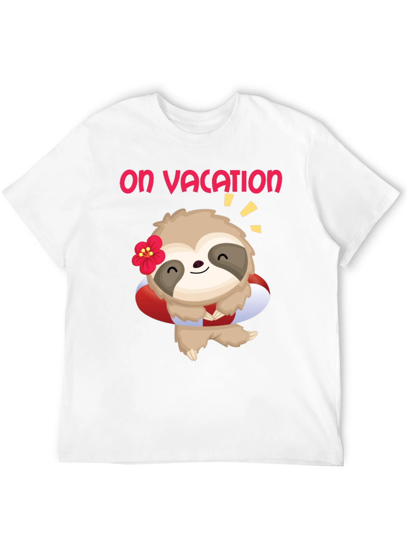Vacation Sloth T-Shirt: Relaxed Holiday Vibes