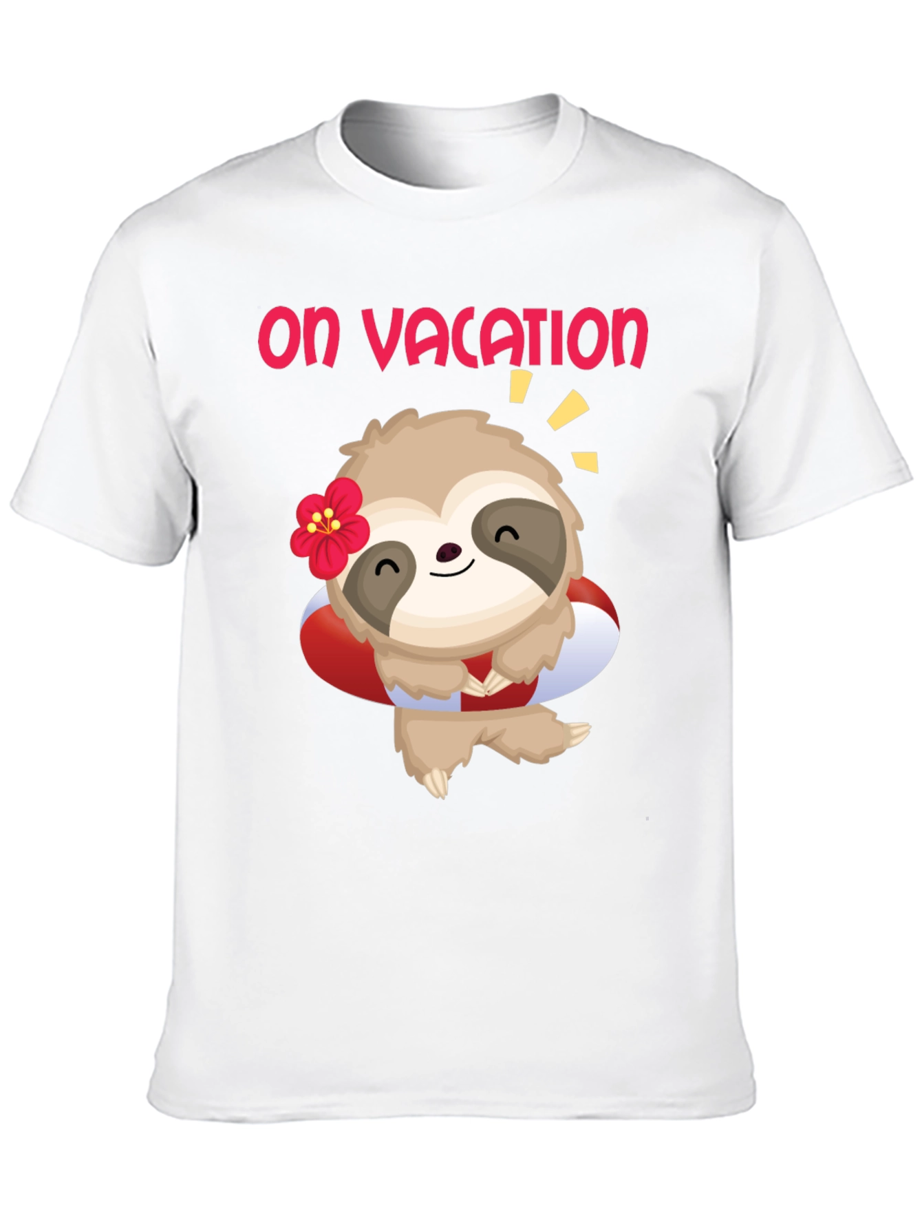 Vacation Sloth T-Shirt: Relaxed Holiday Vibes