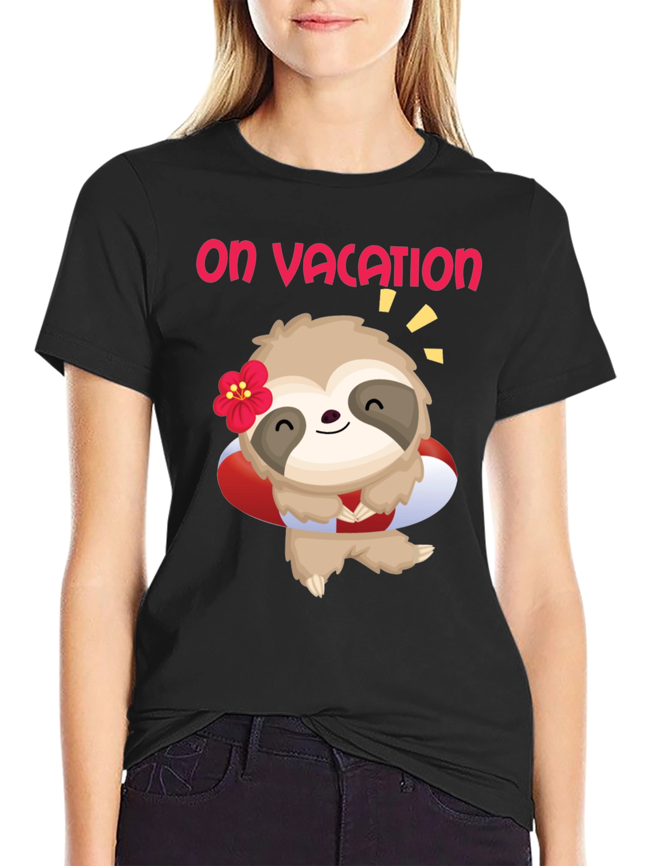 Vacation Sloth T-Shirt: Relaxed Holiday Vibes
