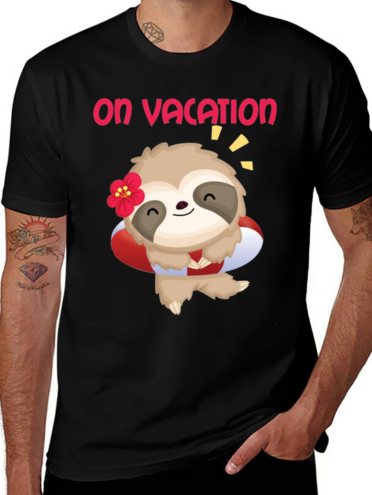 Vacation Sloth T-Shirt: Relaxed Holiday Vibes