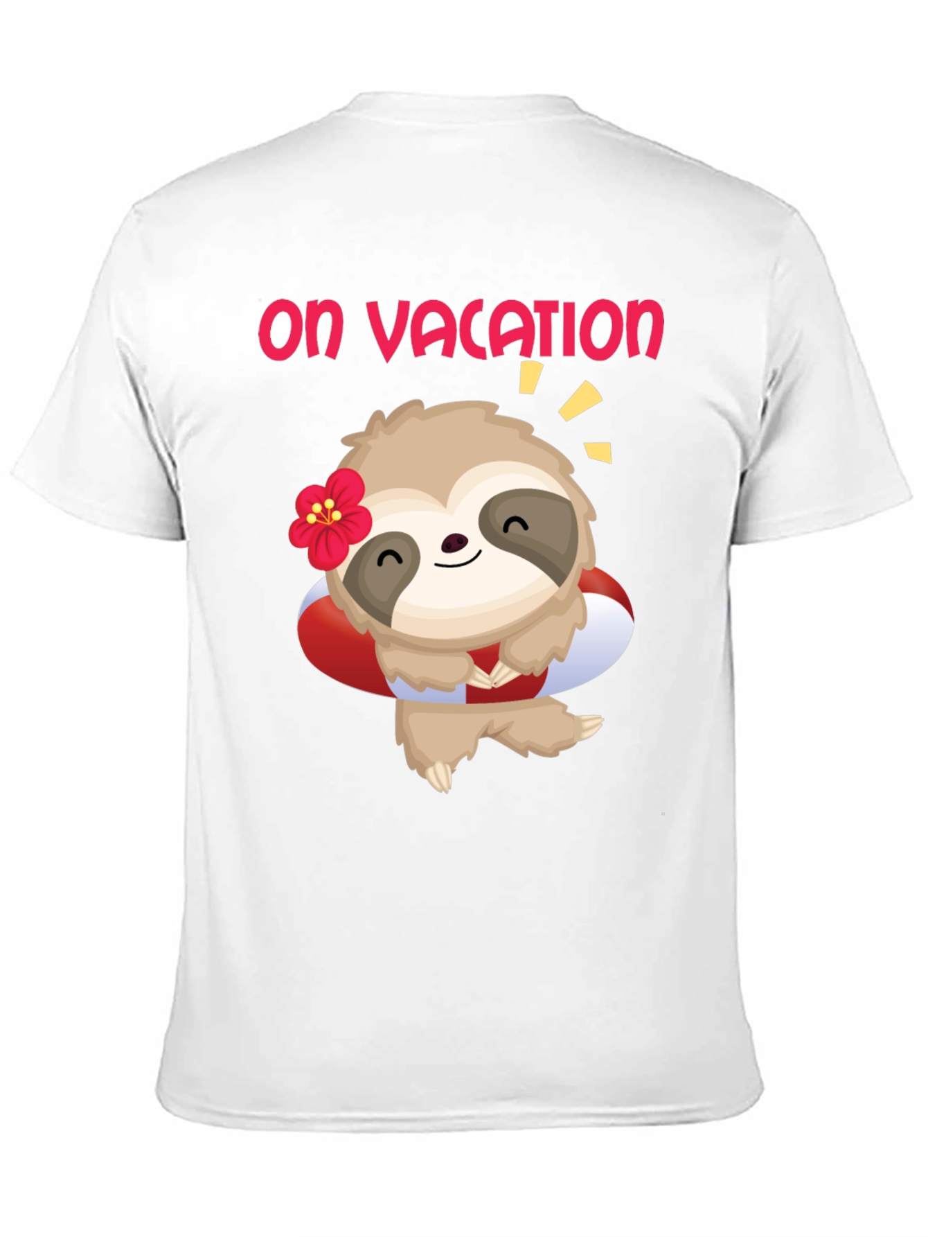 Vacation Sloth T-Shirt: Relaxed Holiday Vibes