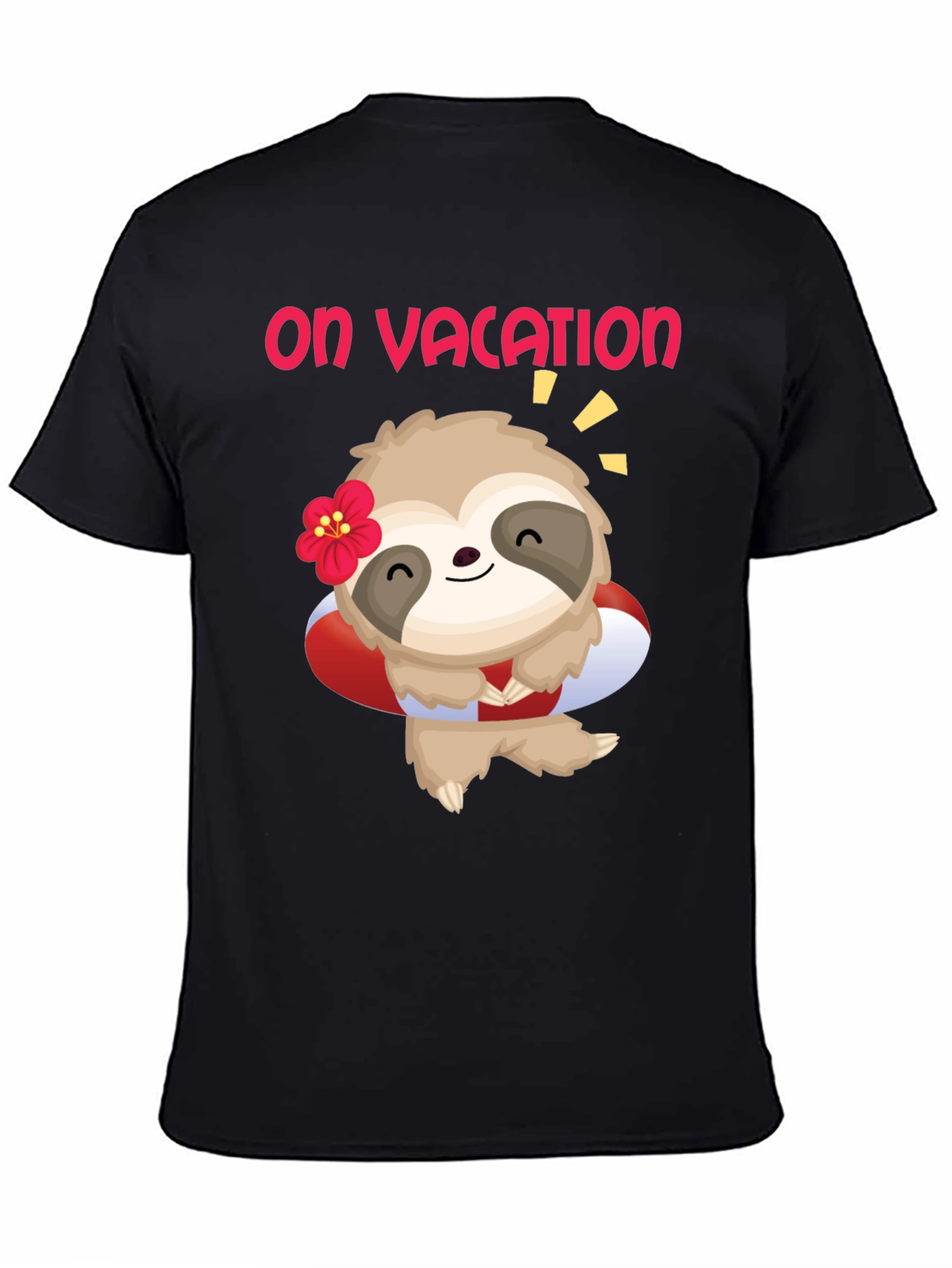 Vacation Sloth T-Shirt: Relaxed Holiday Vibes