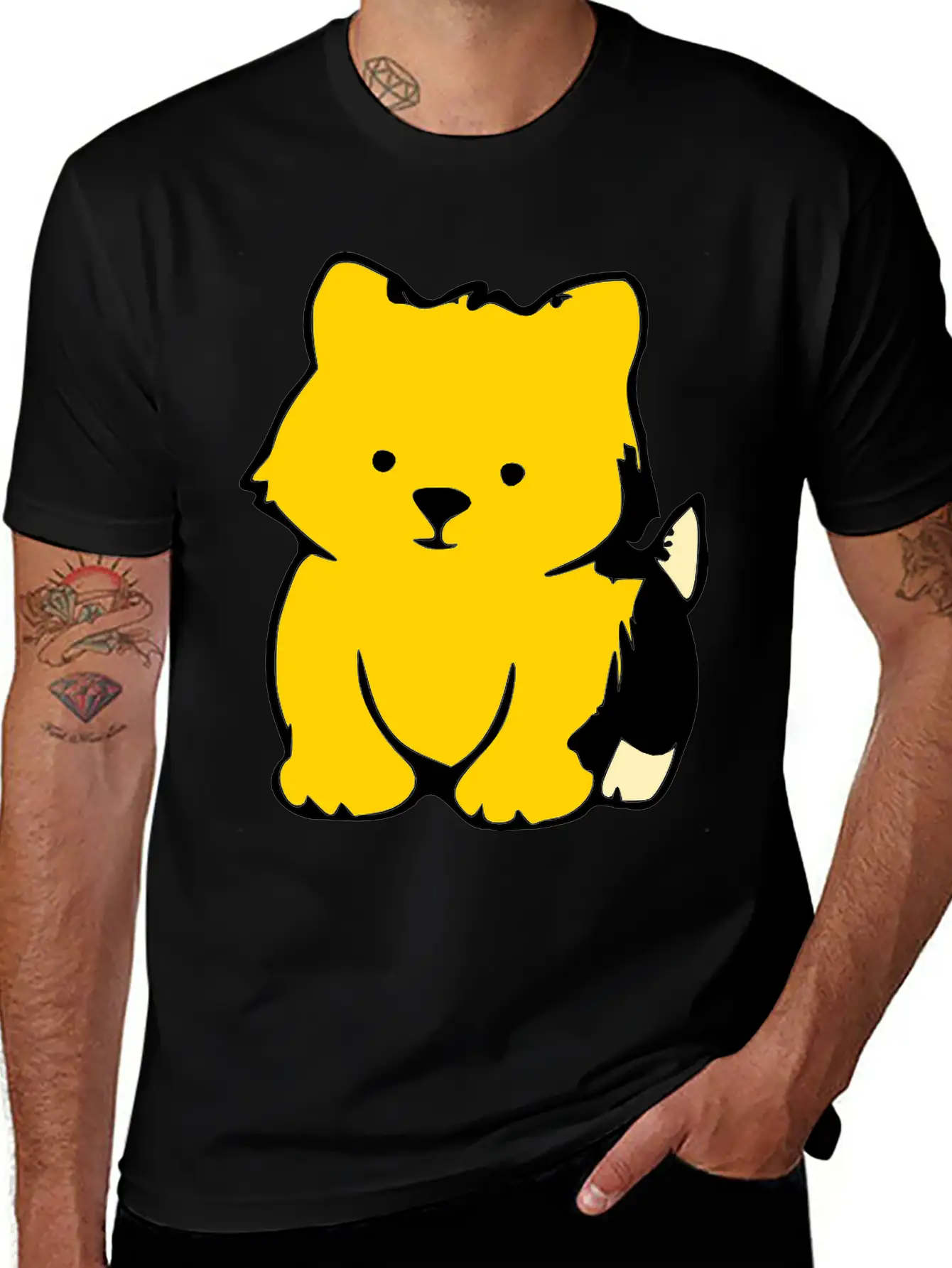 ♥ټMwah Super Cute Chubby Puppy-I Love Dogs XXټ♥ Unisex Casual T-Shirt – Clean Design For Daily Comfort