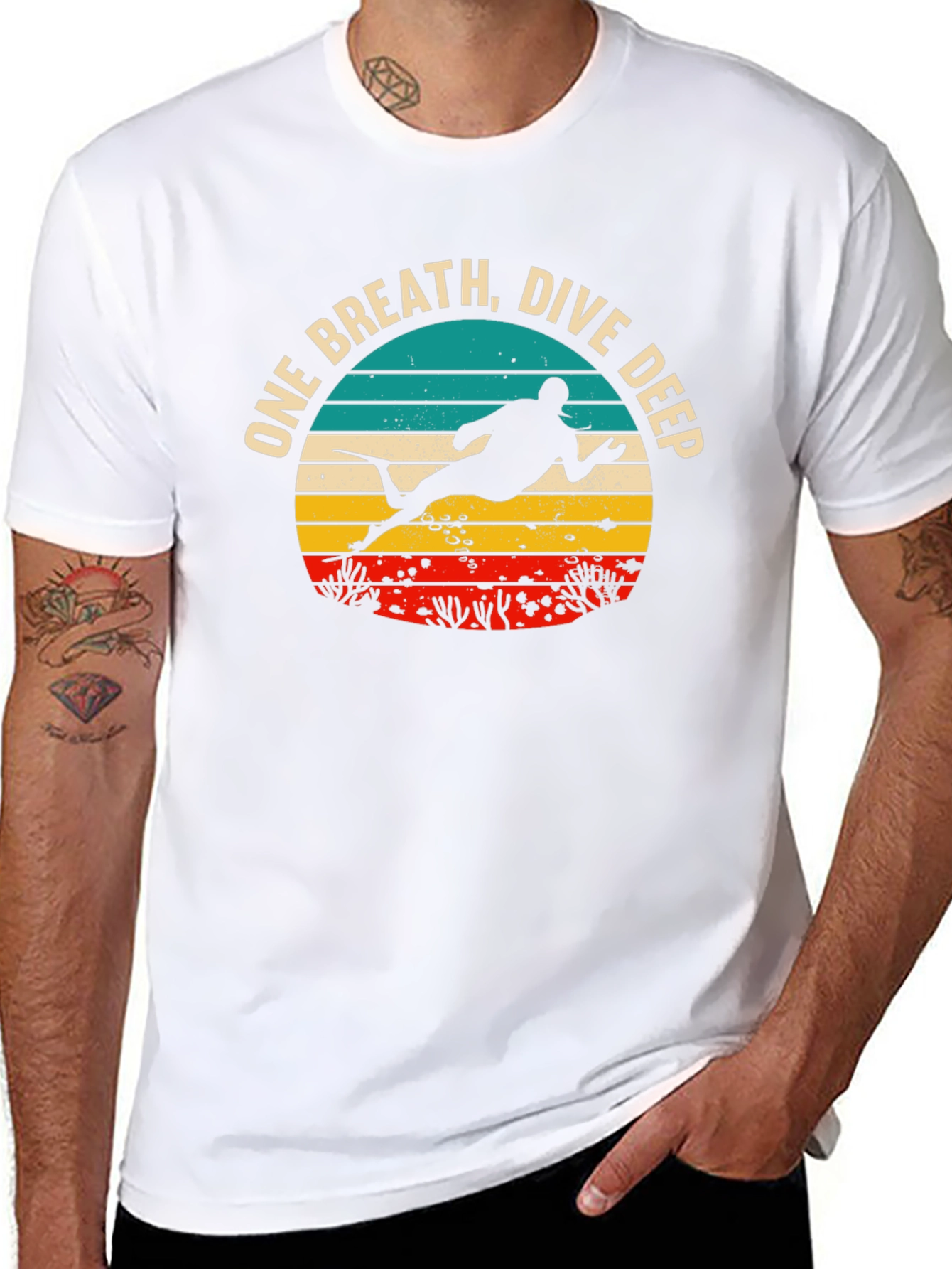 One Breath Dive Deep Black T-Shirt