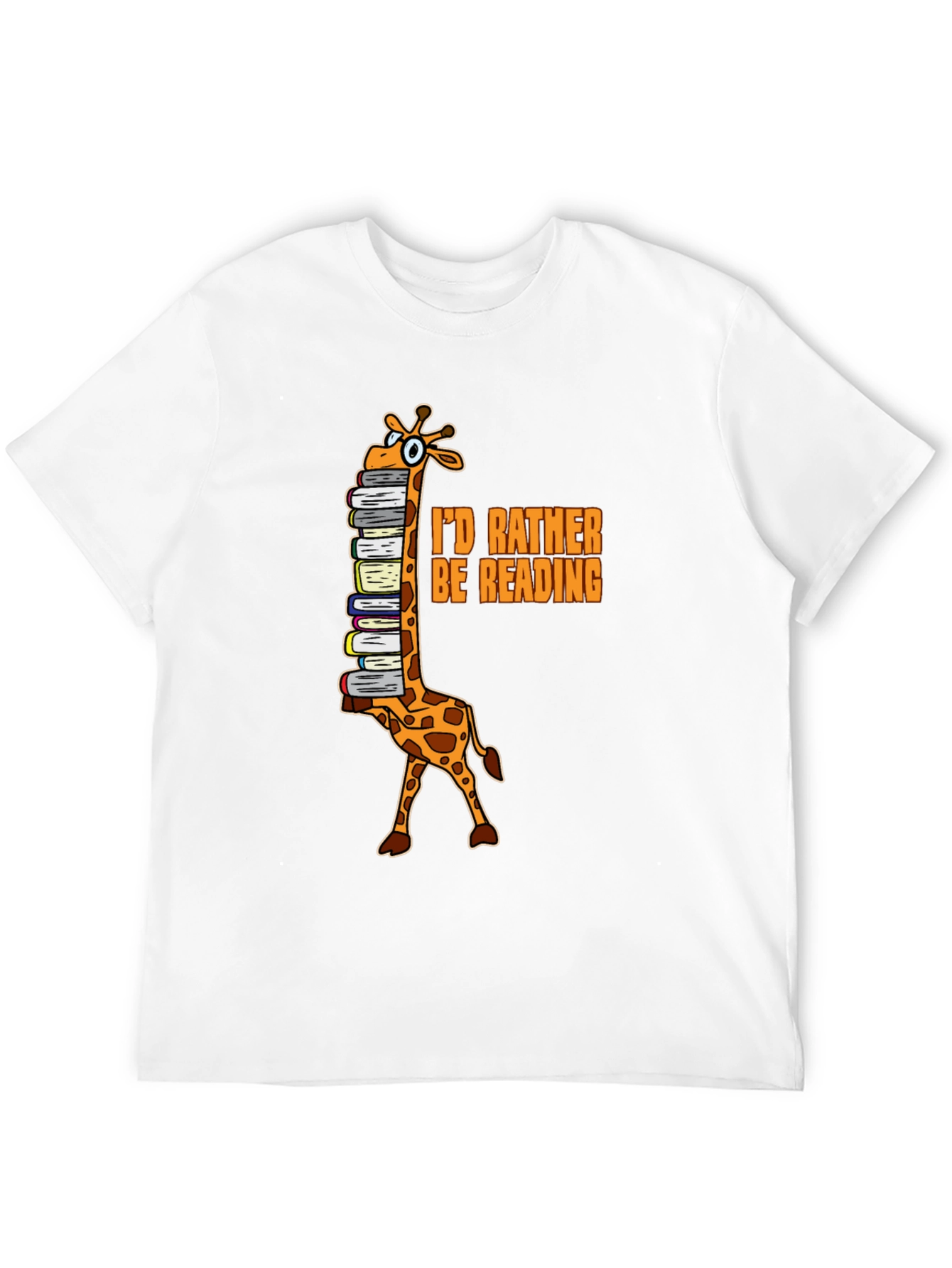 Id Rather Be Reading Giraffe Graphic Tee
