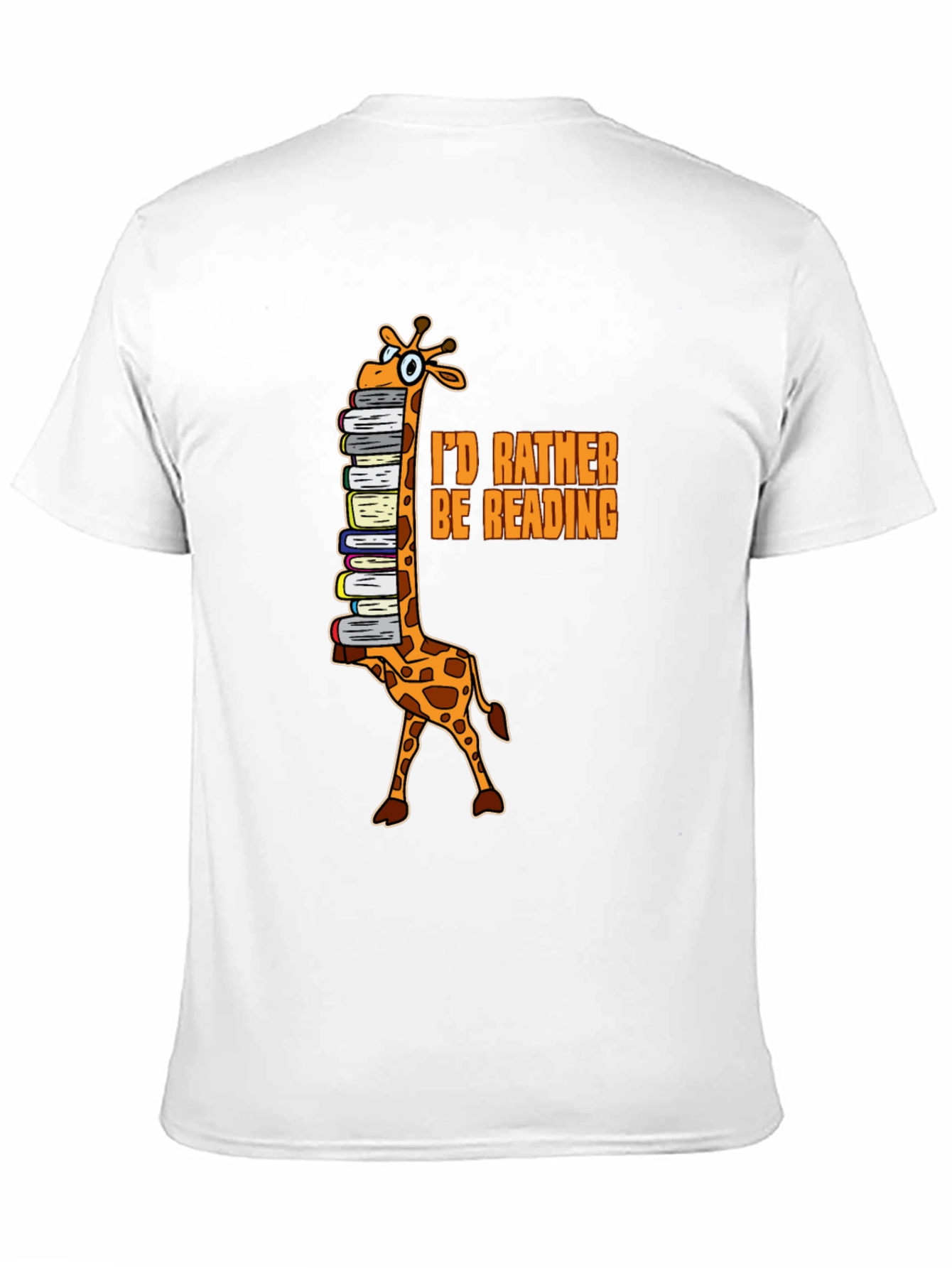 Id Rather Be Reading Giraffe Graphic Tee