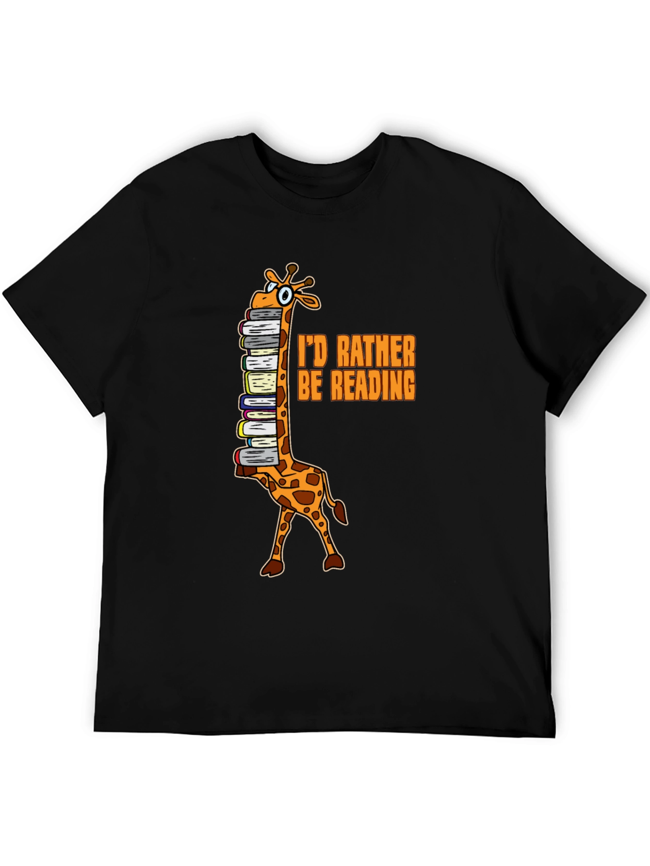 Id Rather Be Reading Giraffe Graphic Tee