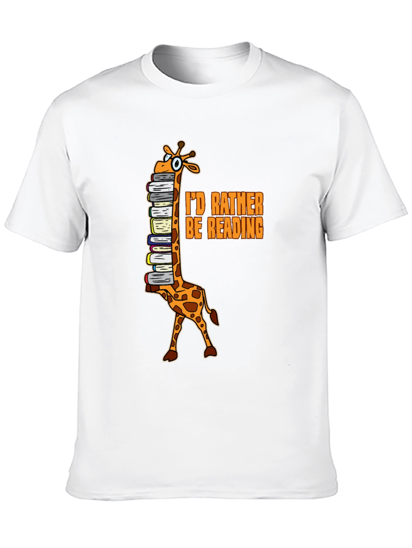 Id Rather Be Reading Giraffe Graphic Tee
