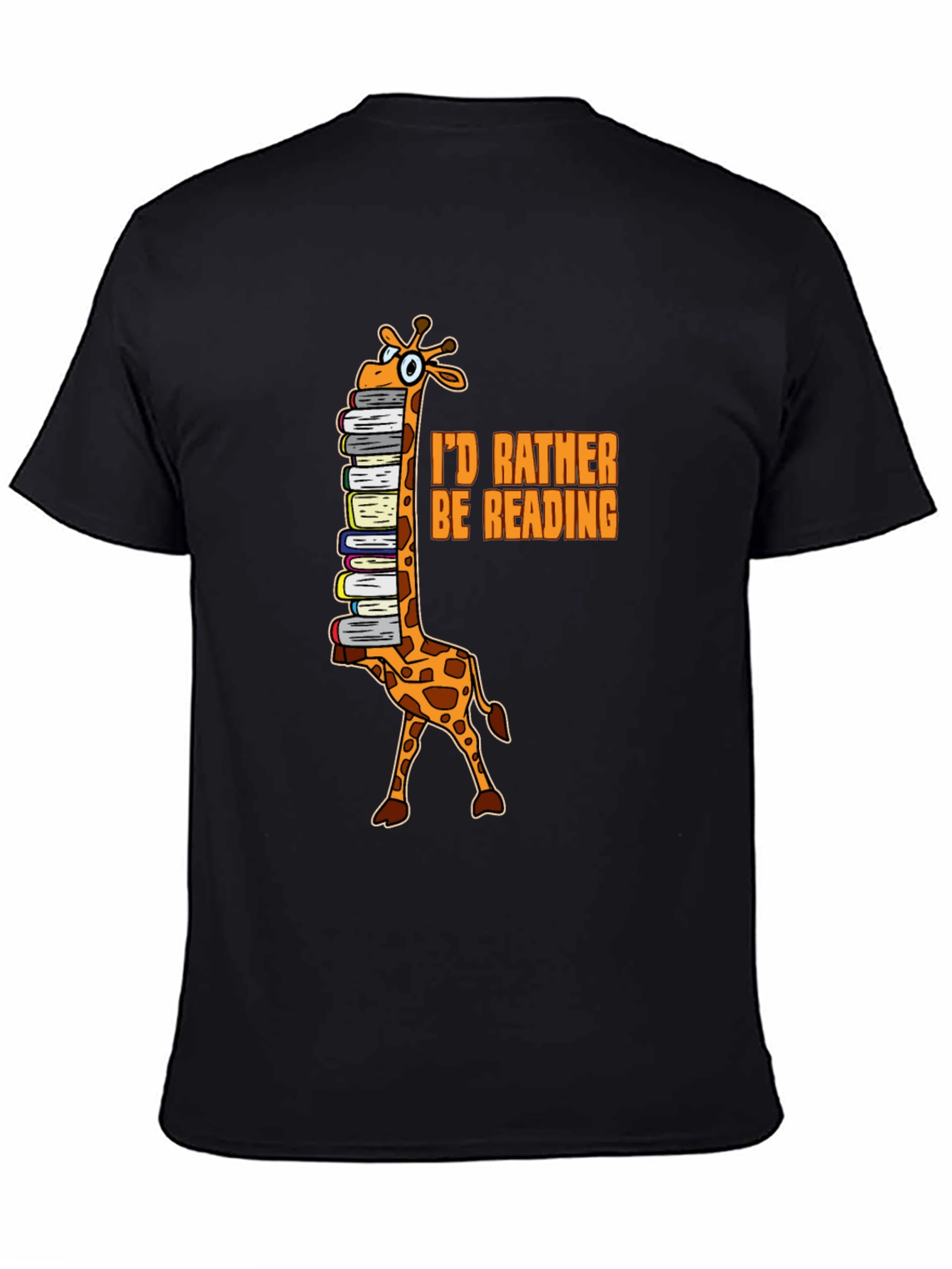 Id Rather Be Reading Giraffe Graphic Tee