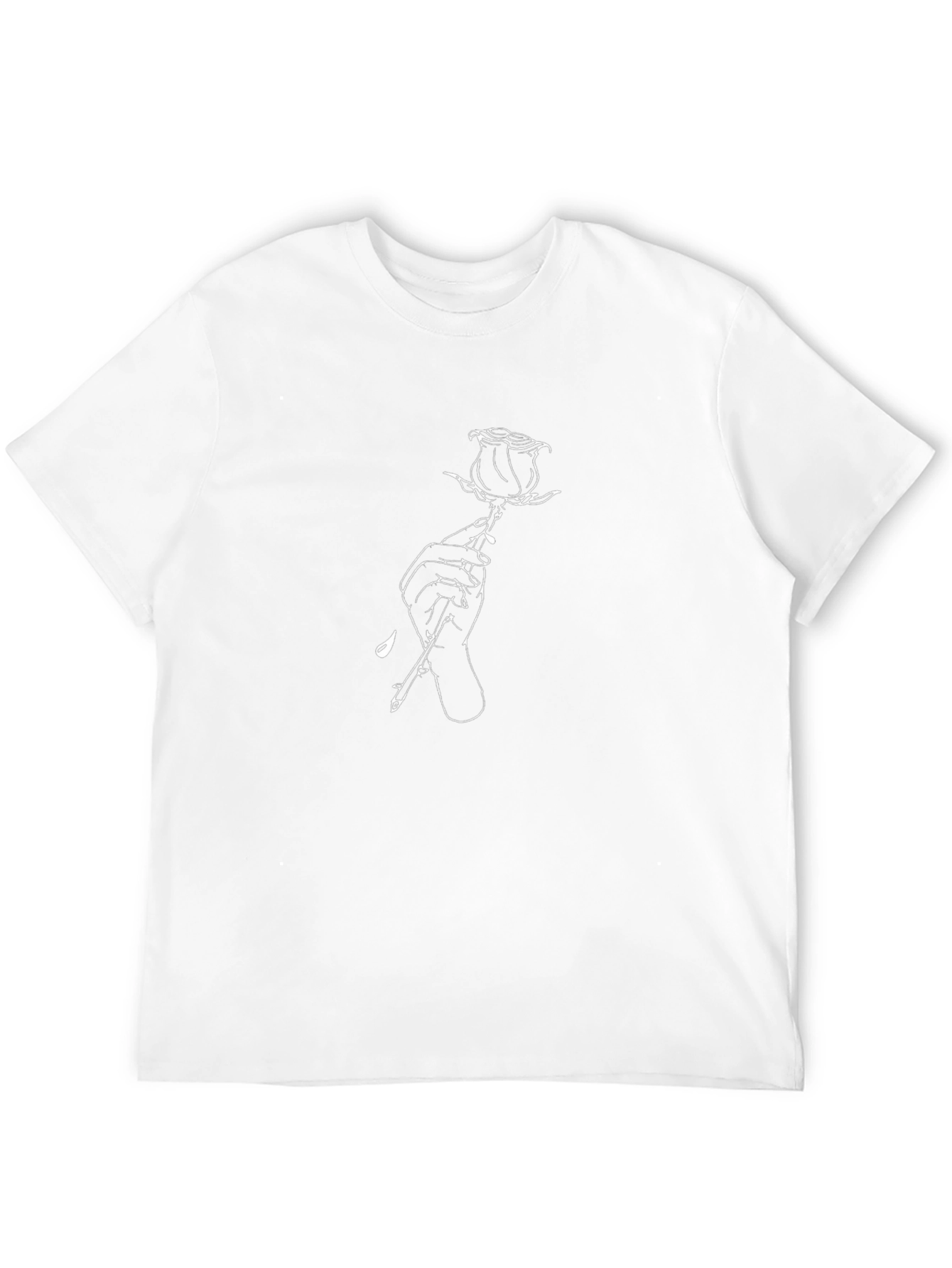 Rose Graphic Tee - Stylish Black T-Shirt