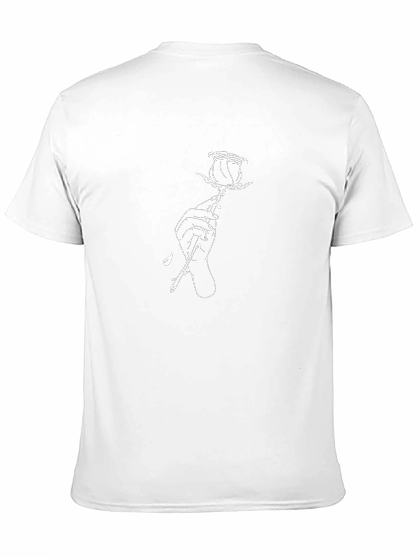 Rose Graphic Tee - Stylish Black T-Shirt