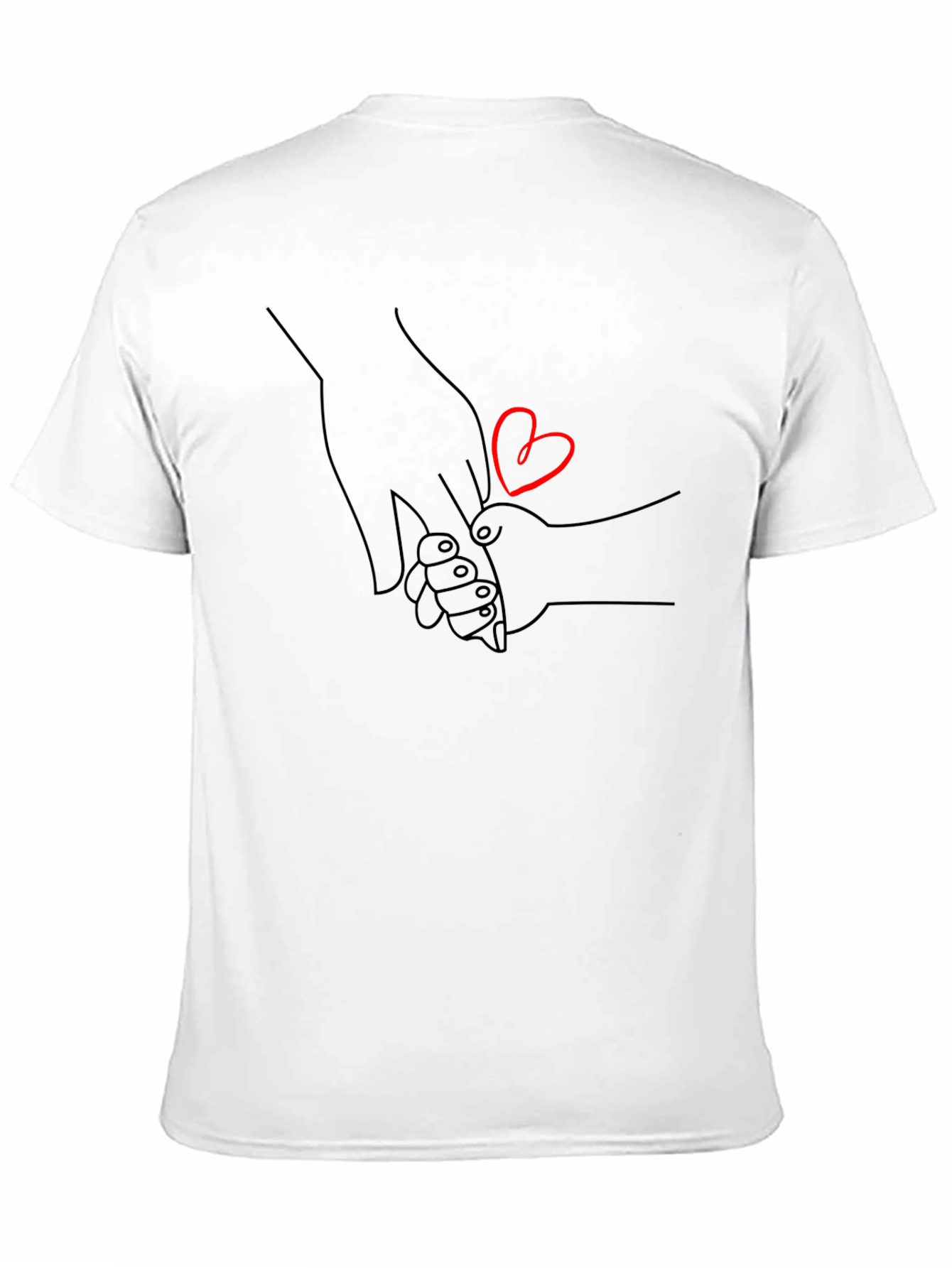 Heartfelt Hand-in-Hand Graphic Tee - Unisex Black Shirt