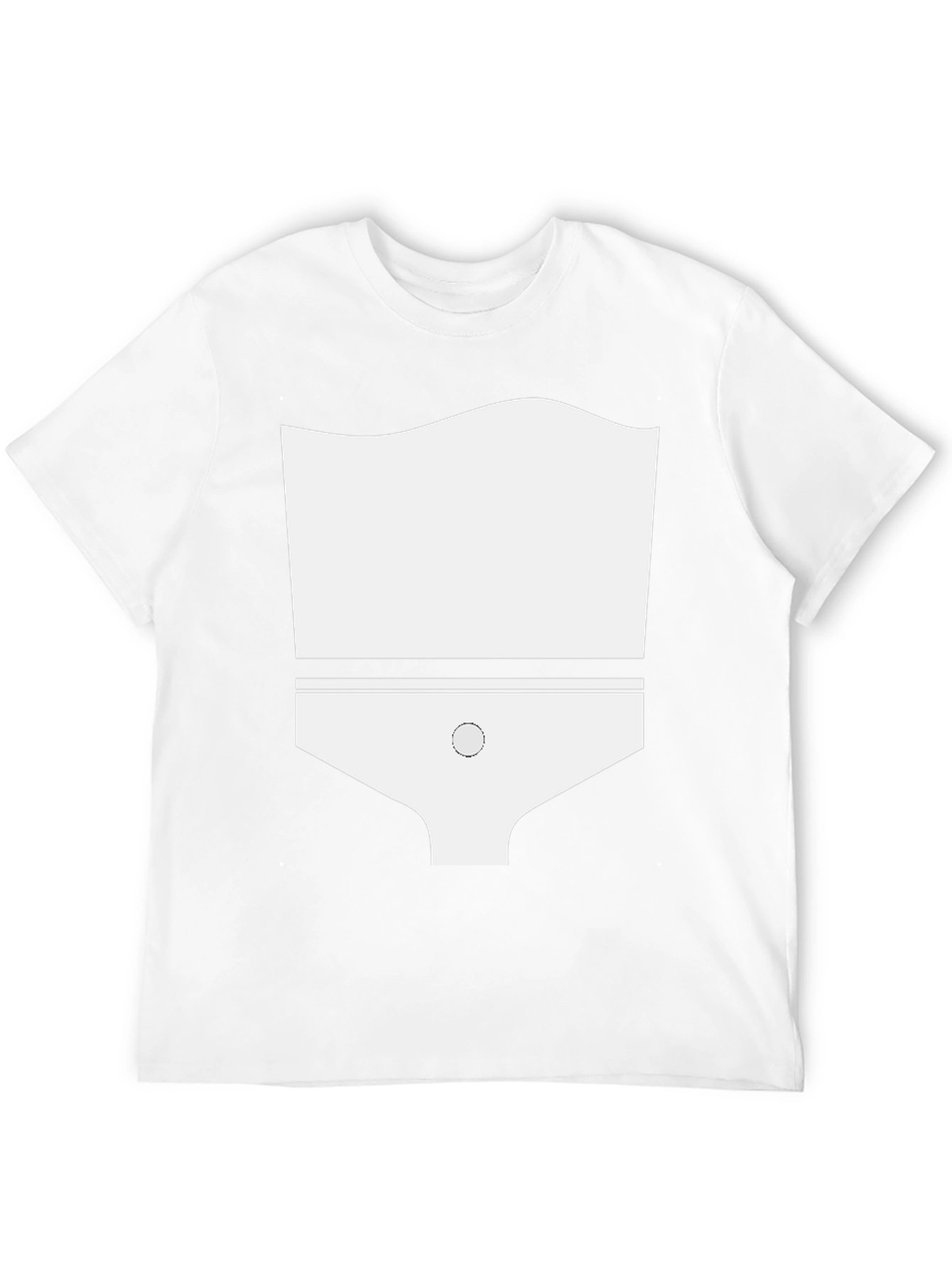 Funny White Underwear Graphic Mens Black T-Shirt