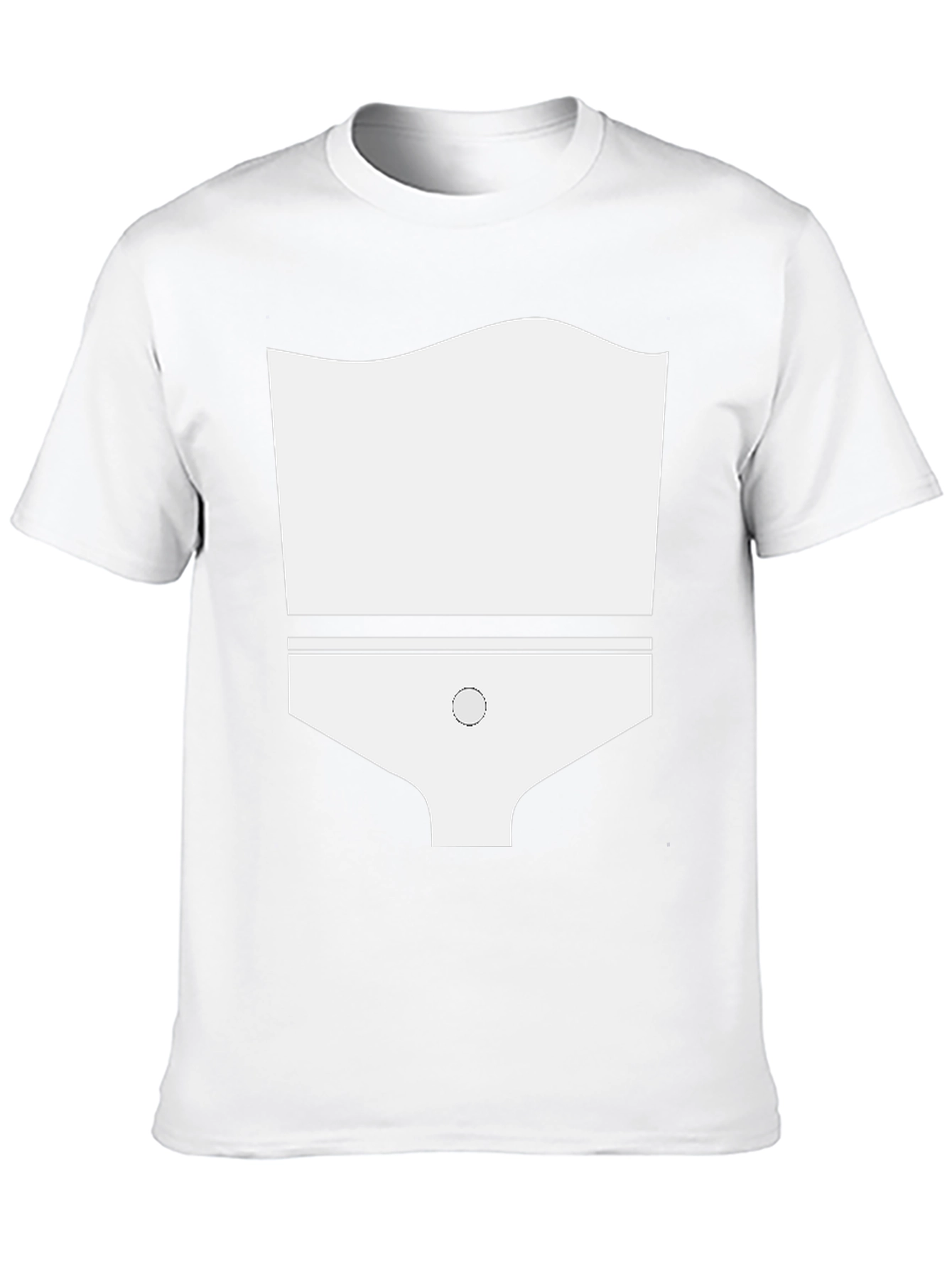Funny White Underwear Graphic Mens Black T-Shirt