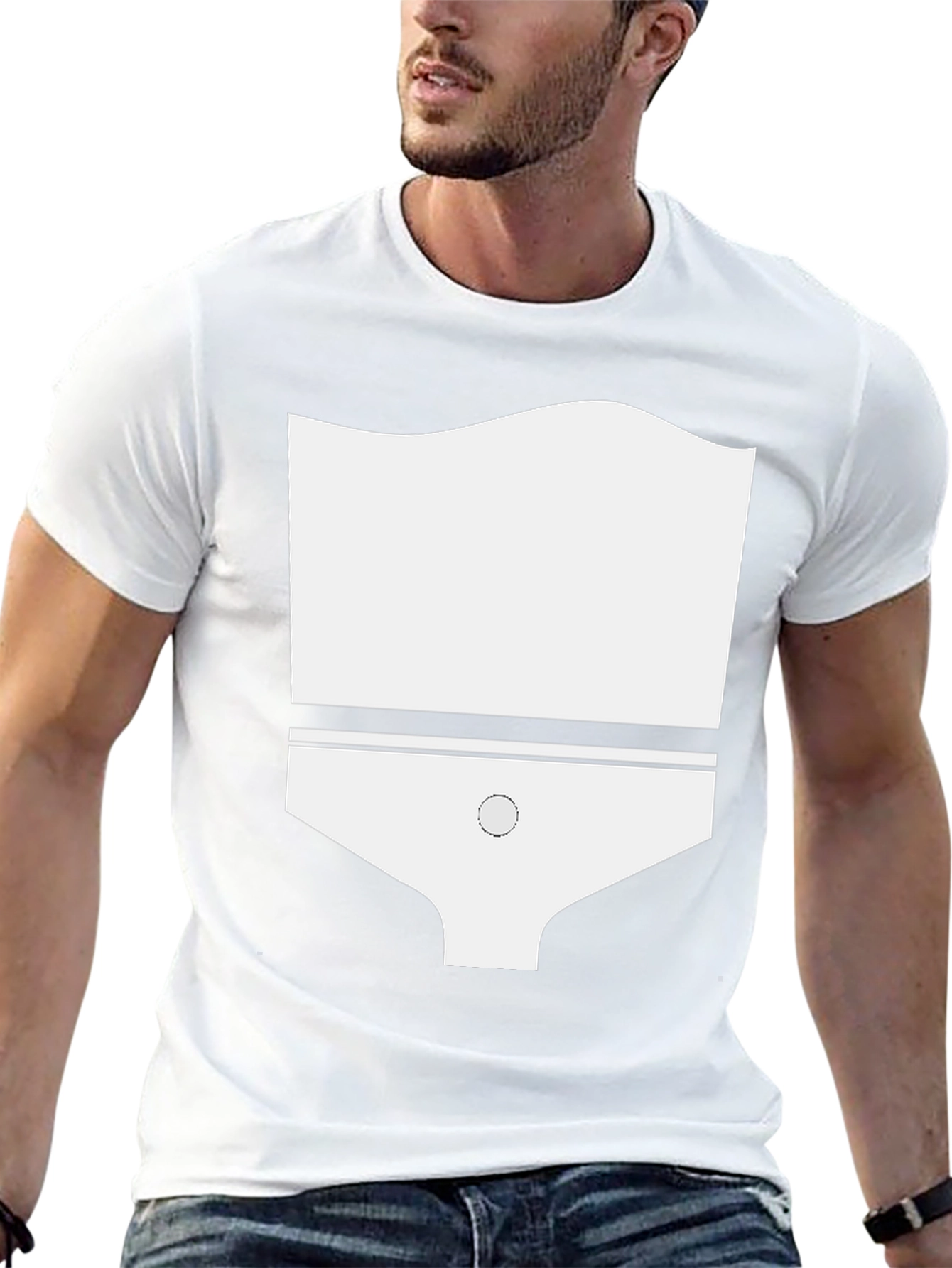 Funny White Underwear Graphic Mens Black T-Shirt