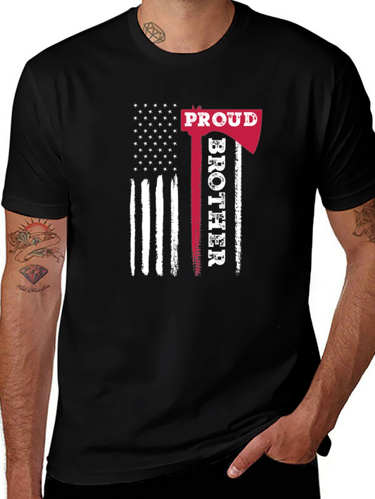 Proud Brother Firefighter Graphic T-Shirt