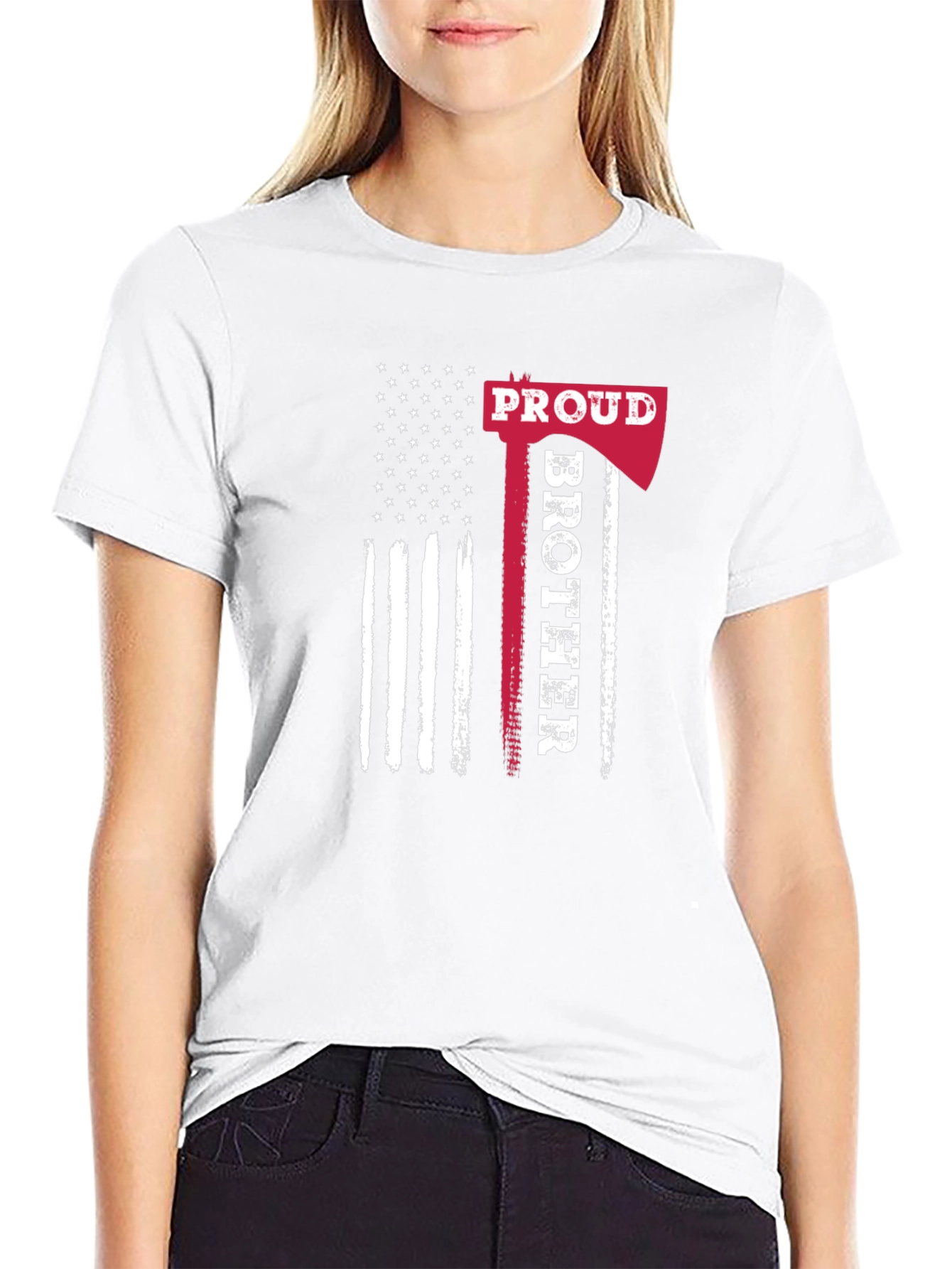 Proud Brother Firefighter Graphic T-Shirt